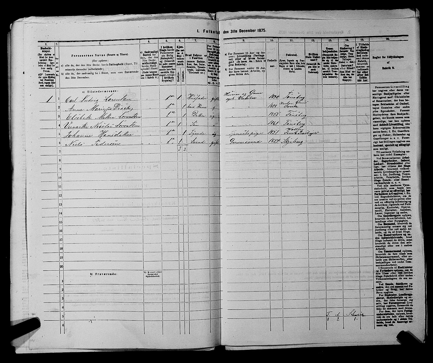 SAKO, 1875 census for 0705P Tønsberg, 1875, p. 767