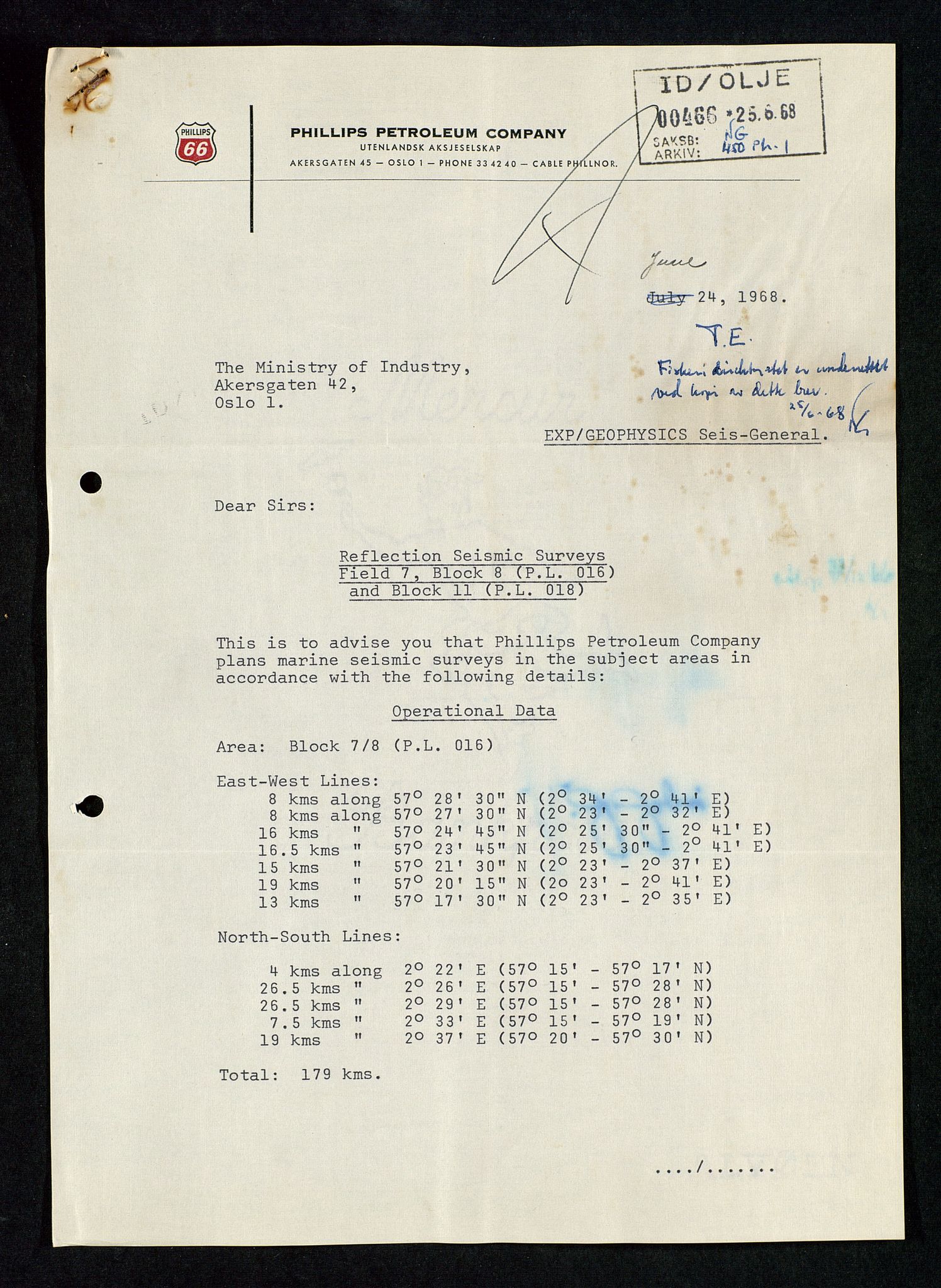 Industridepartementet, Oljekontoret, AV/SAST-A-101348/Da/L0003: Arkivnøkkel 711 Undersøkelser og utforskning, 1963-1971, p. 501