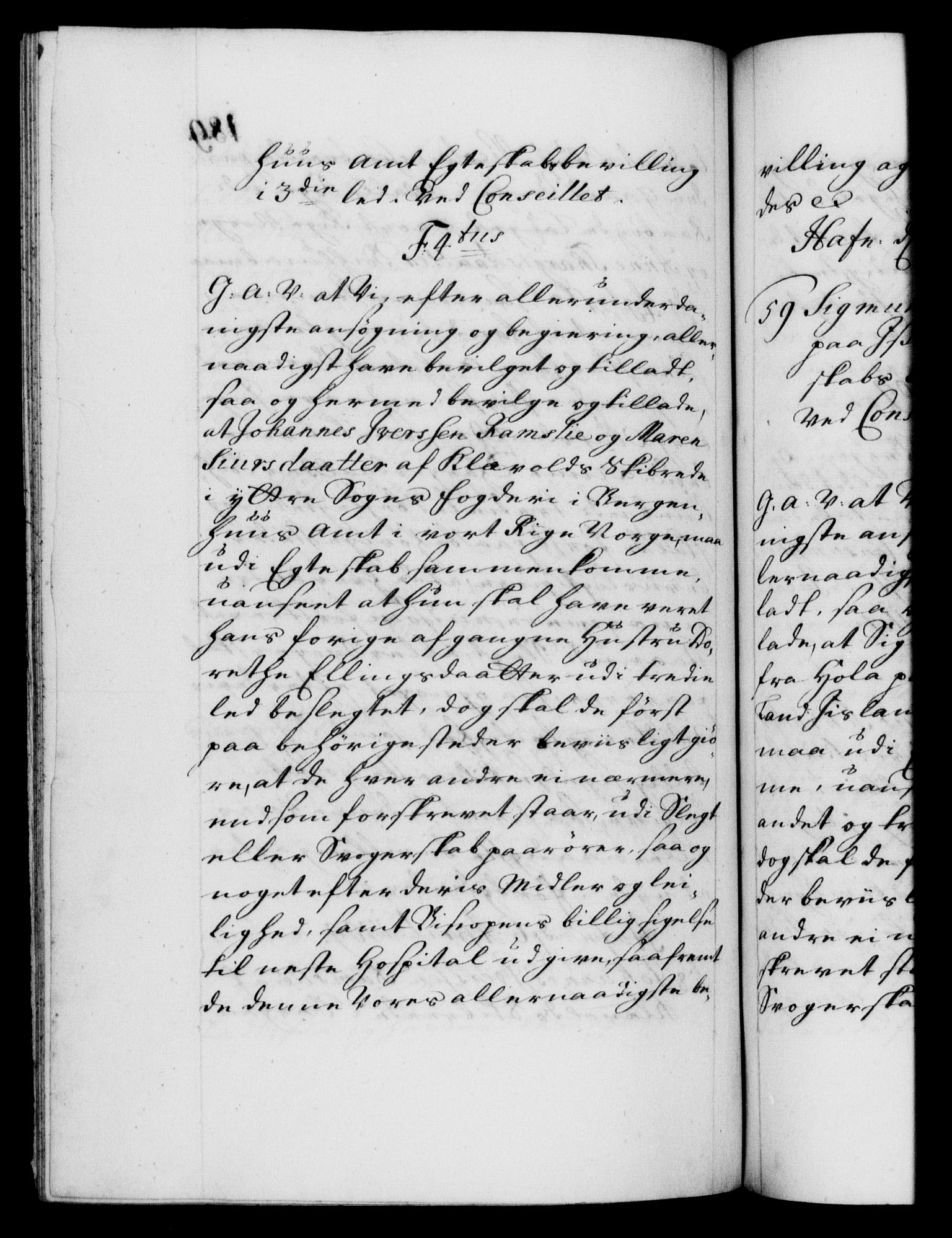 Danske Kanselli 1572-1799, AV/RA-EA-3023/F/Fc/Fca/Fcaa/L0020: Norske registre, 1708-1711, p. 189b