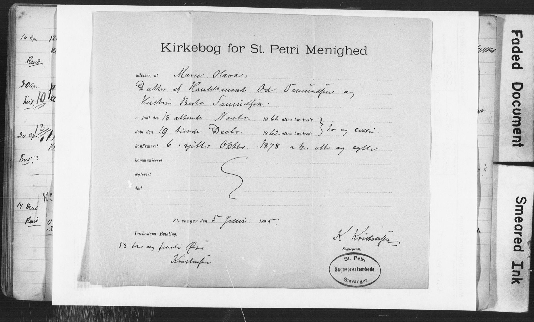 Hetland sokneprestkontor, SAST/A-101826/70/705BA/L0002: Banns register no. 2, 1890-1898