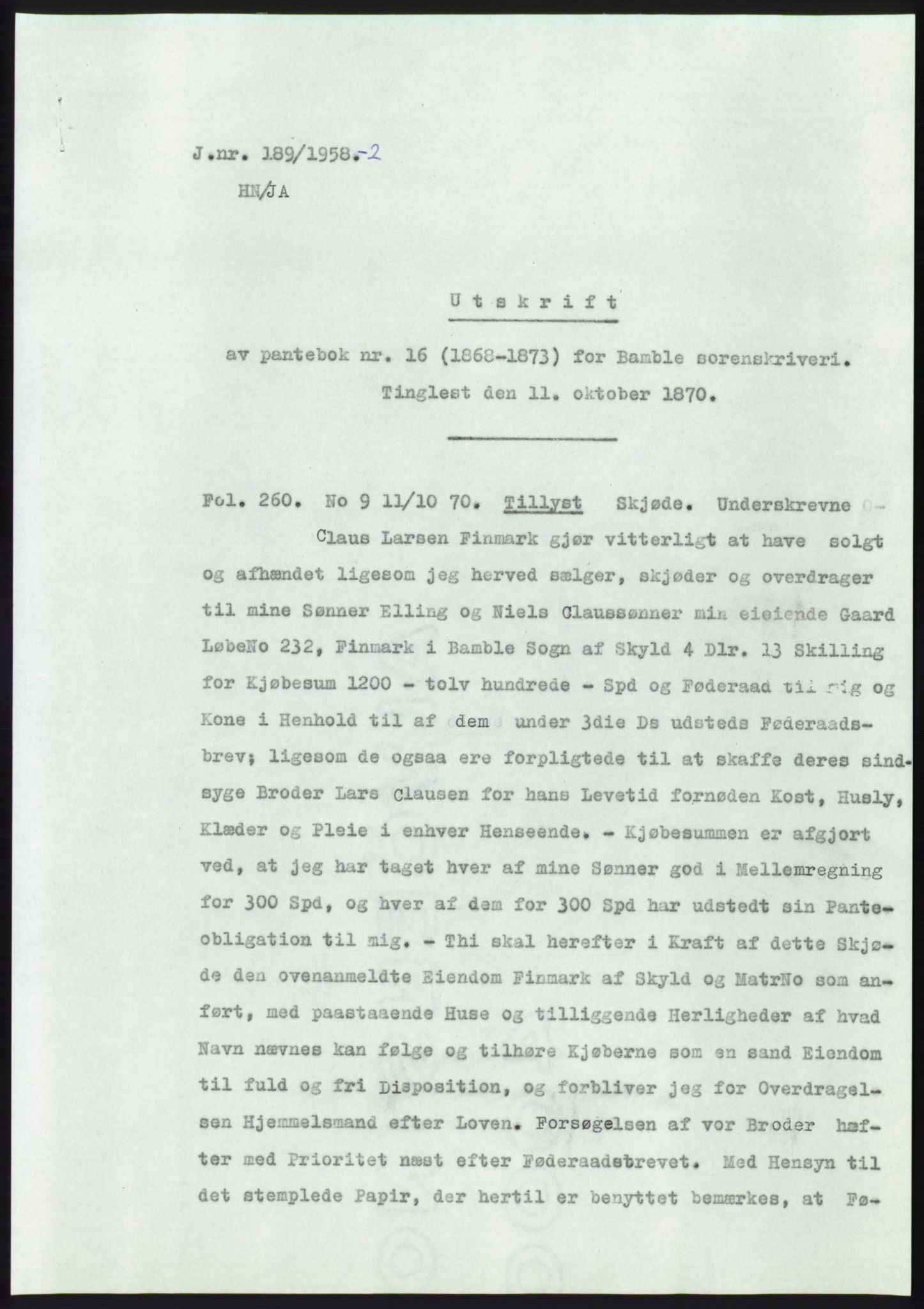 Statsarkivet i Kongsberg, SAKO/A-0001, 1957-1958, p. 440