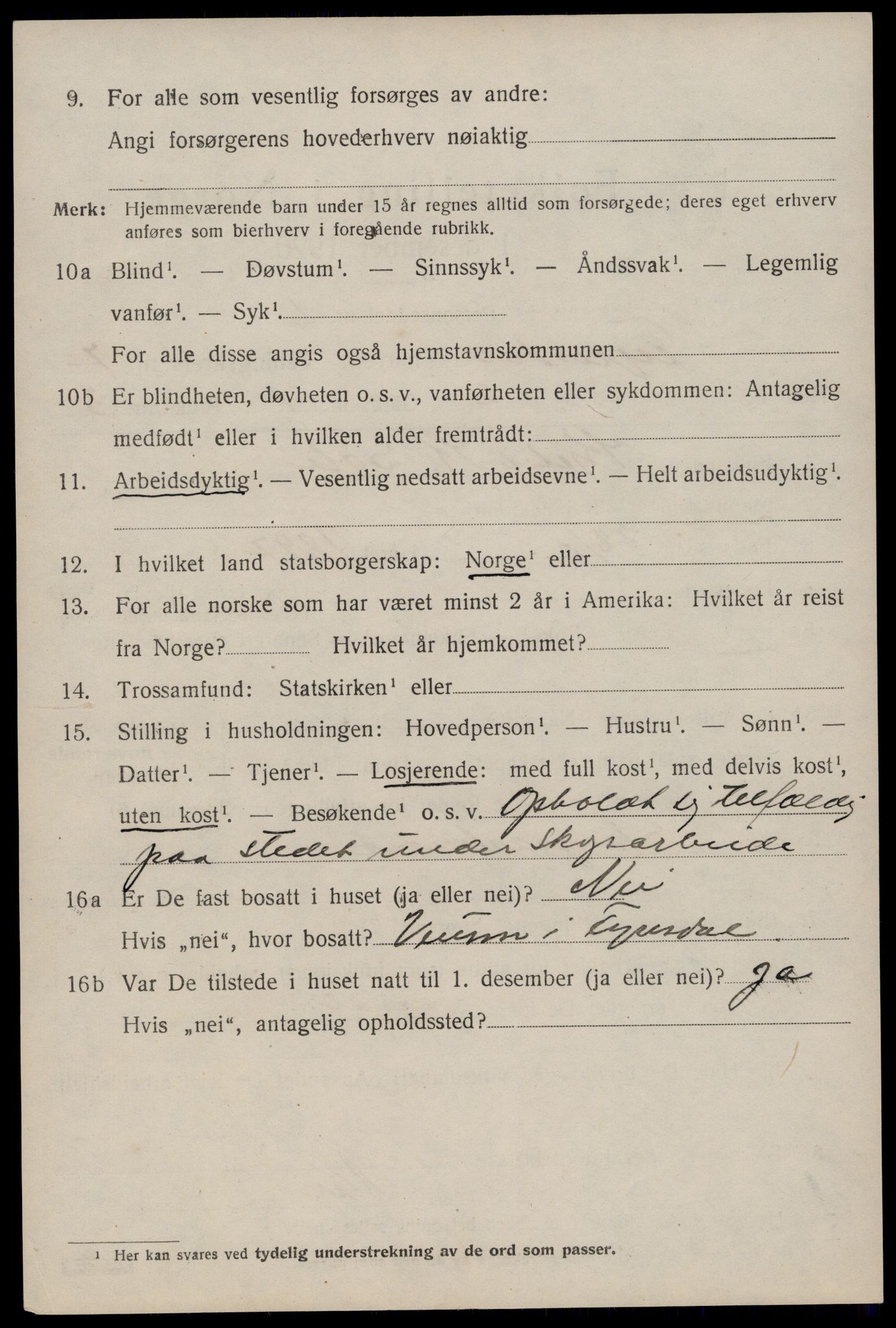 SAKO, 1920 census for Fyresdal, 1920, p. 2682