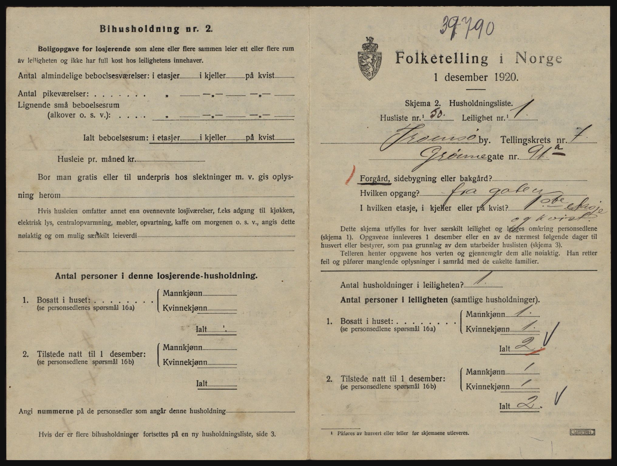 SATØ, 1920 census for Tromsø, 1920, p. 4331