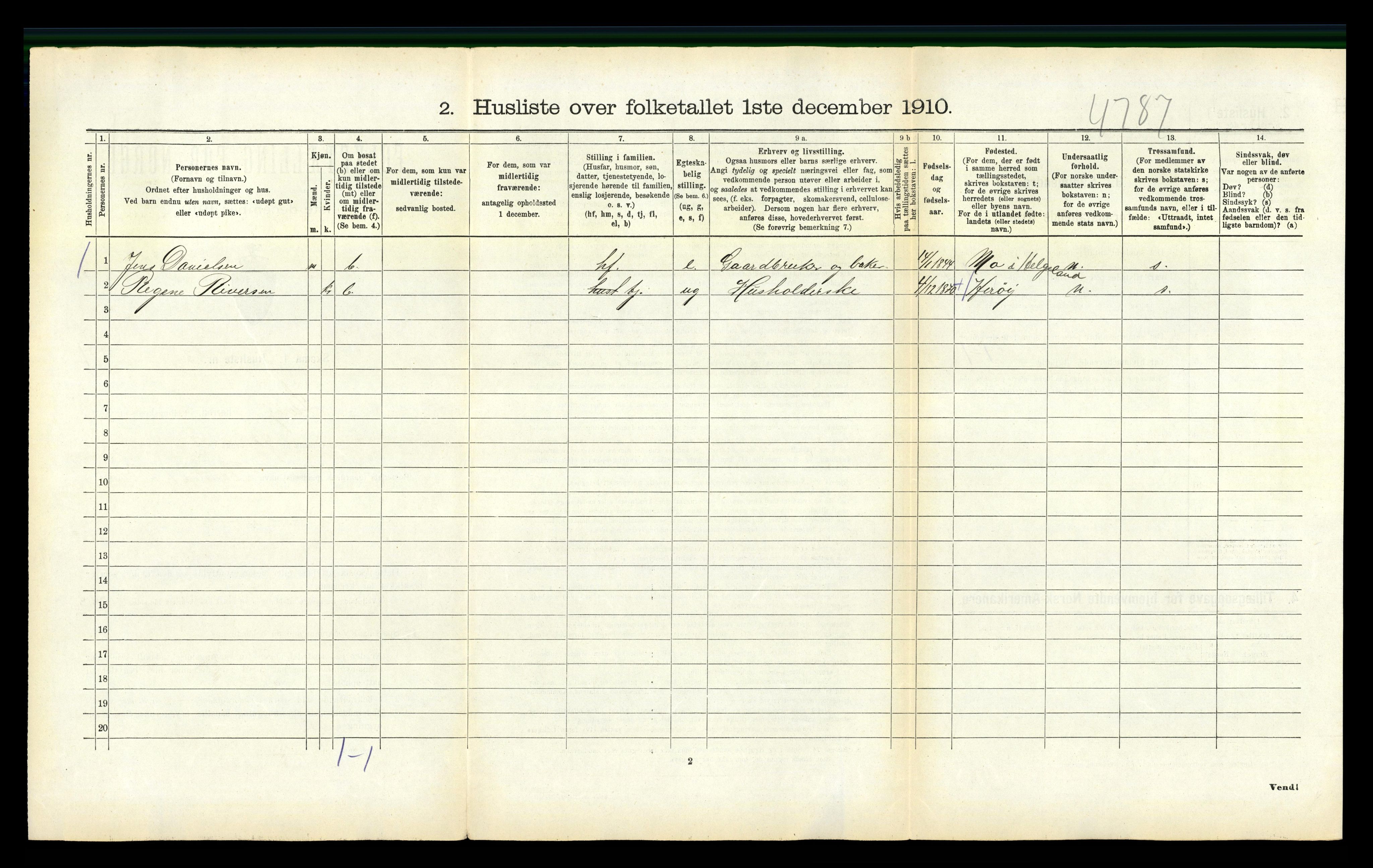 RA, 1910 census for Lurøy, 1910, p. 555