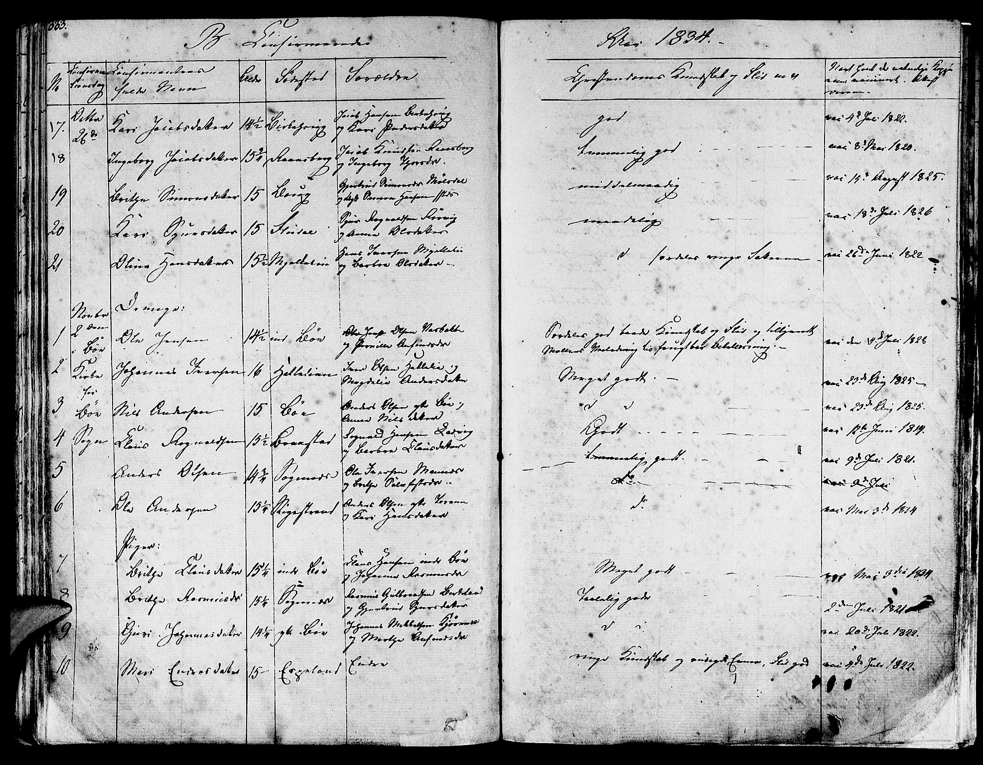 Lavik sokneprestembete, SAB/A-80901: Parish register (official) no. A 2I, 1821-1842, p. 333