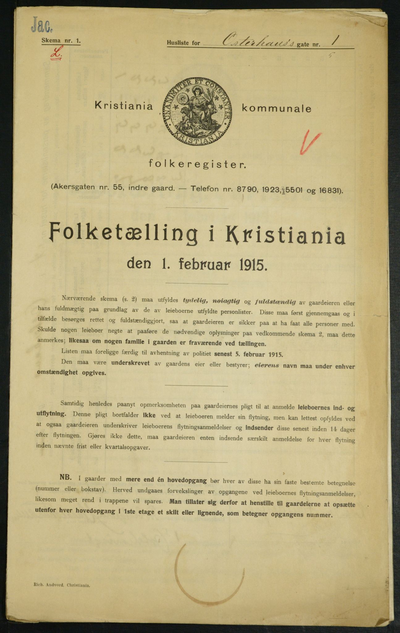 OBA, Municipal Census 1915 for Kristiania, 1915, p. 76859