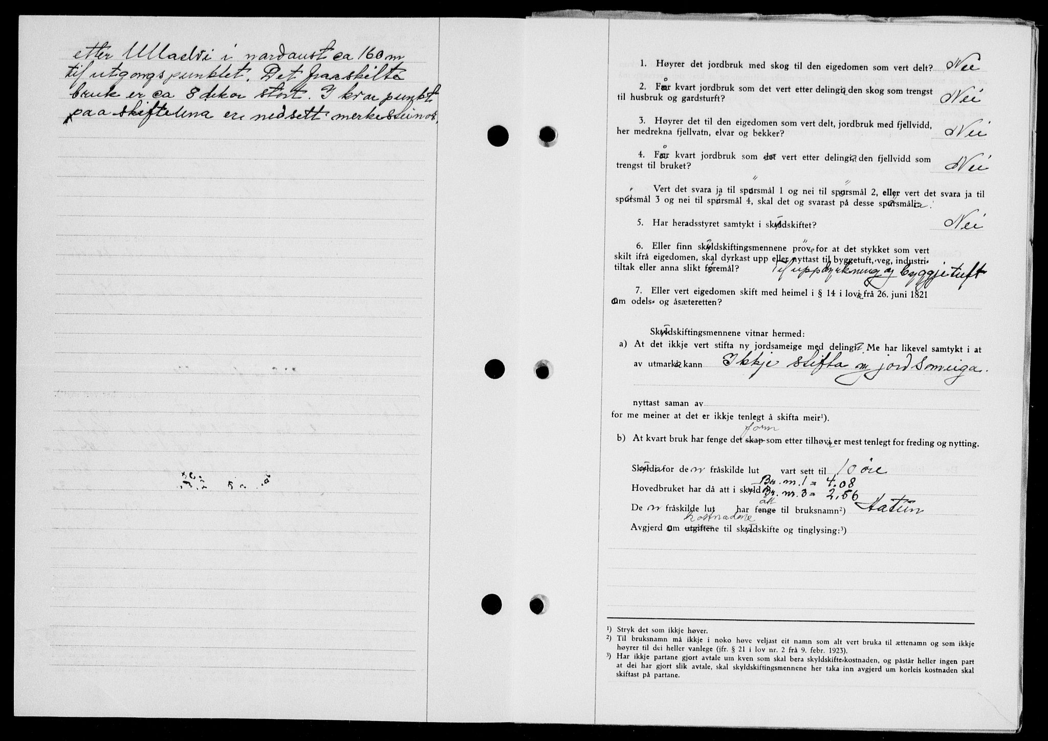 Ryfylke tingrett, SAST/A-100055/001/II/IIB/L0116: Mortgage book no. 95, 1951-1952, Diary no: : 2110/1951