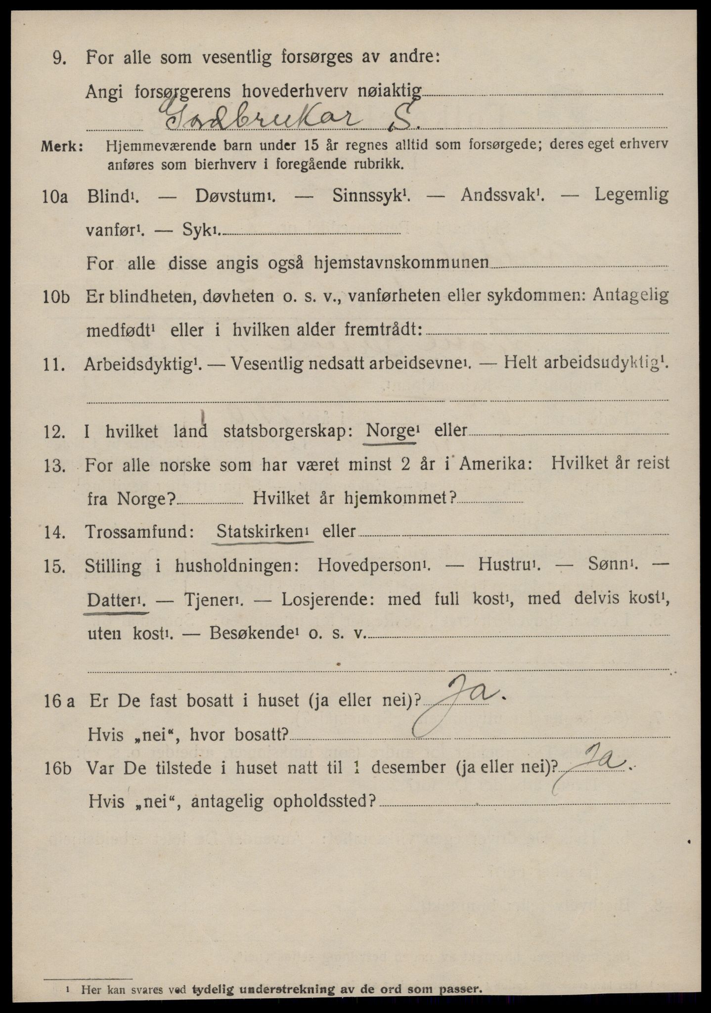 SAT, 1920 census for Norddal, 1920, p. 1446