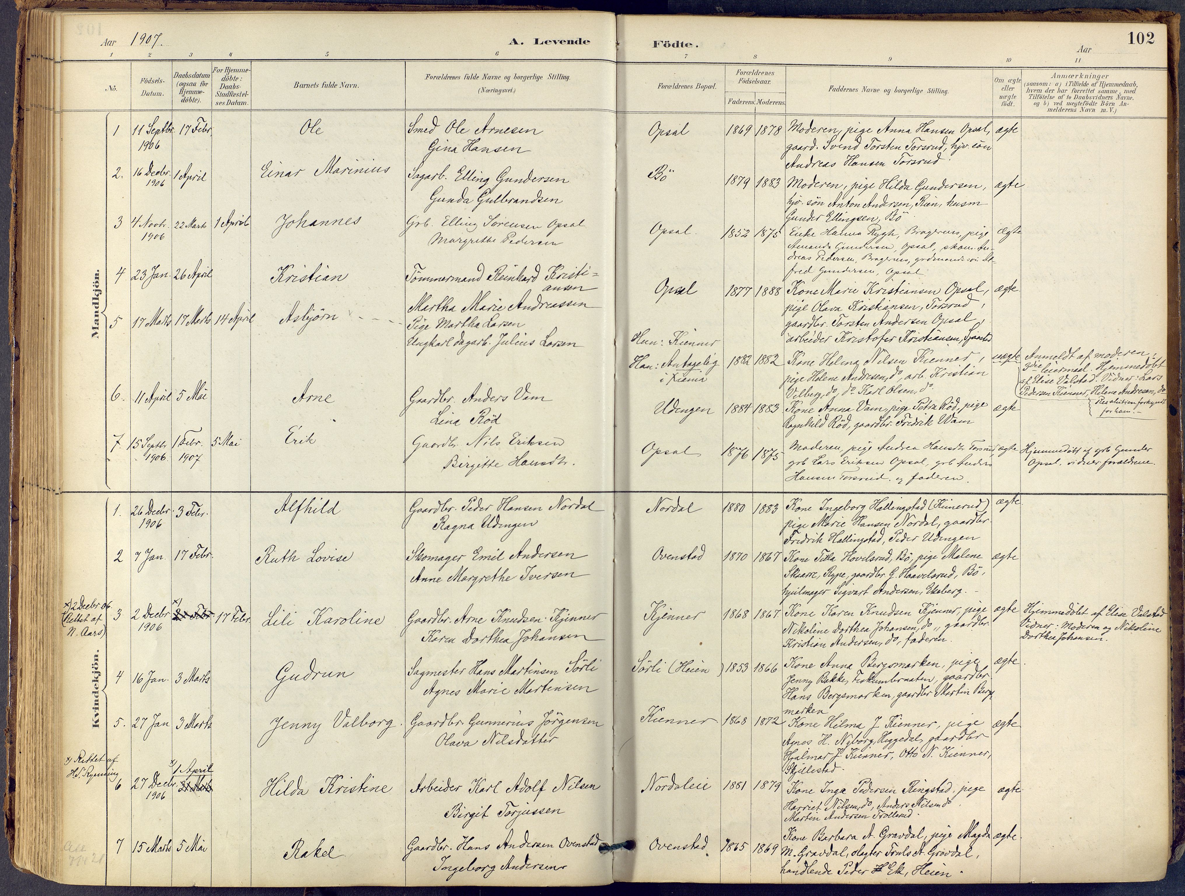 Lier kirkebøker, AV/SAKO-A-230/F/Fb/L0001: Parish register (official) no. II 1, 1883-1910, p. 102