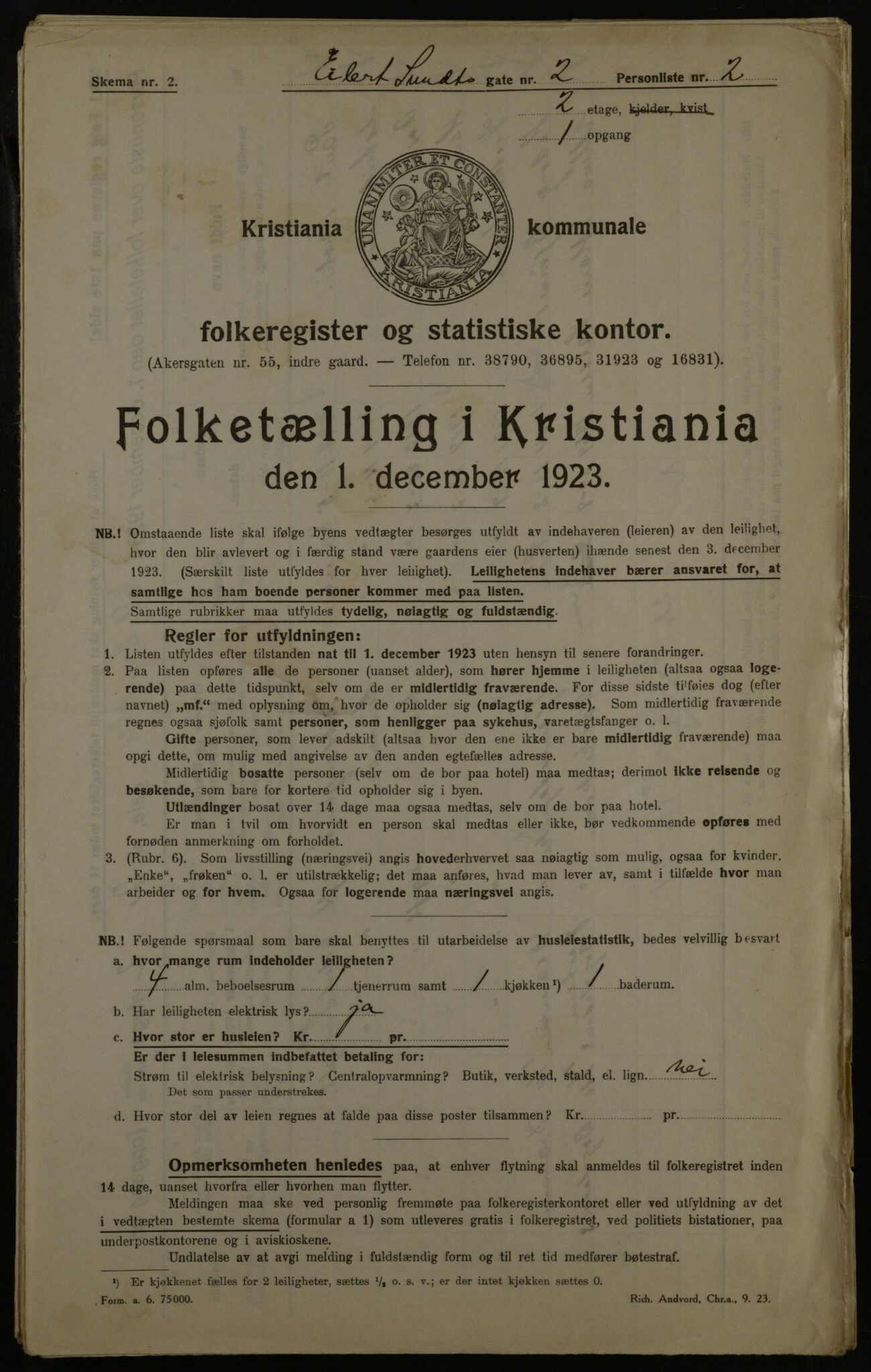 OBA, Municipal Census 1923 for Kristiania, 1923, p. 21181