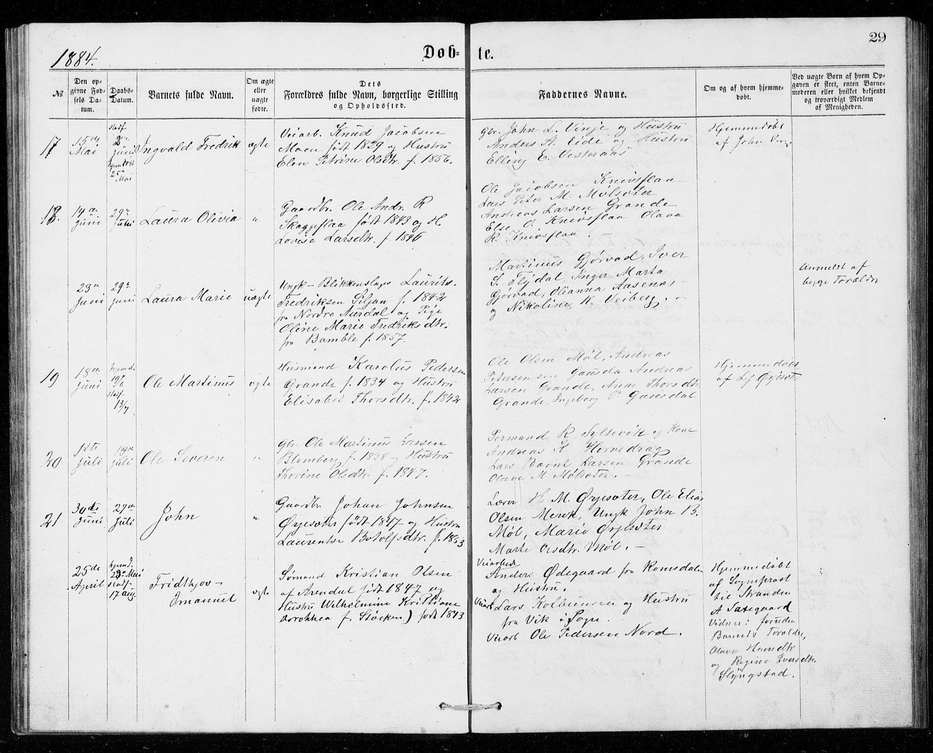 Ministerialprotokoller, klokkerbøker og fødselsregistre - Møre og Romsdal, AV/SAT-A-1454/518/L0235: Parish register (copy) no. 518C02, 1867-1888, p. 29