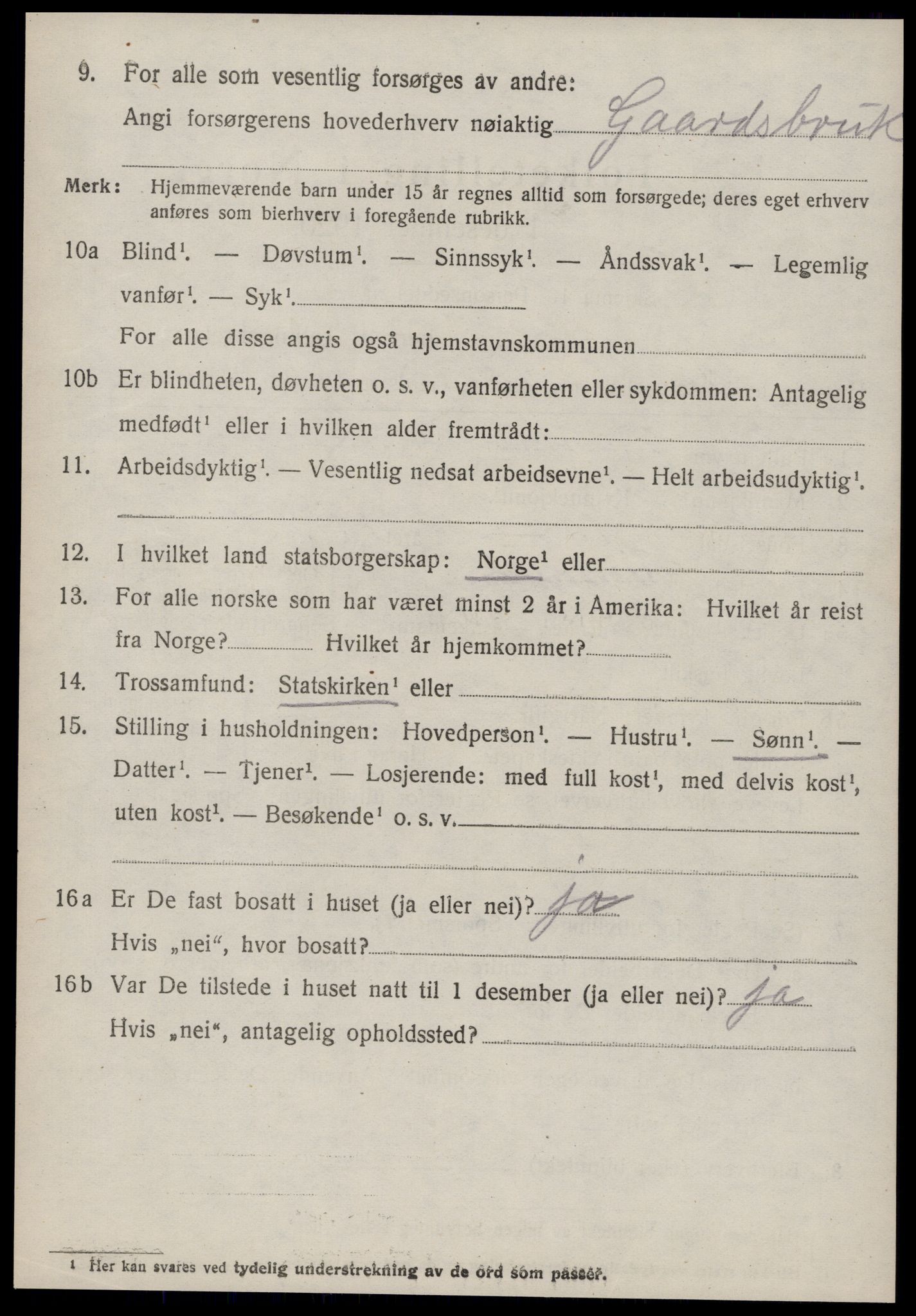 SAT, 1920 census for Borgund, 1920, p. 11237