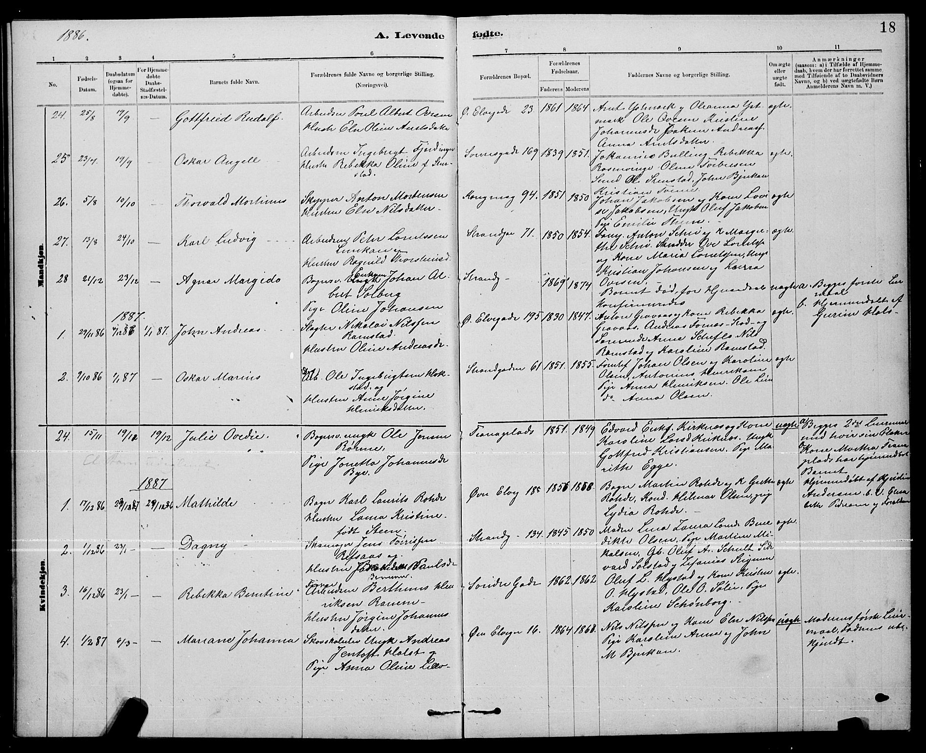 Ministerialprotokoller, klokkerbøker og fødselsregistre - Nord-Trøndelag, SAT/A-1458/739/L0374: Parish register (copy) no. 739C02, 1883-1898, p. 18