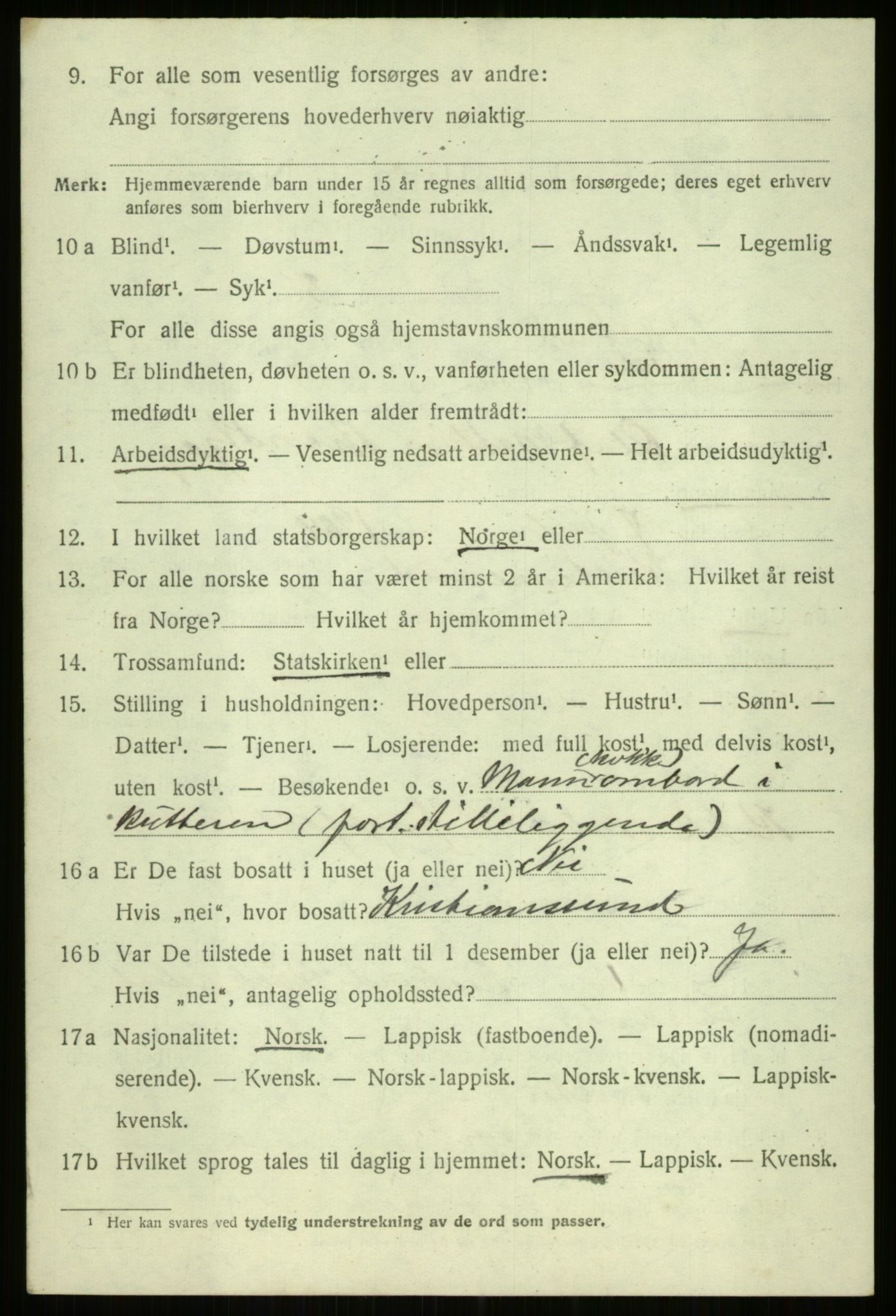 SATØ, 1920 census for Ibestad, 1920, p. 9784