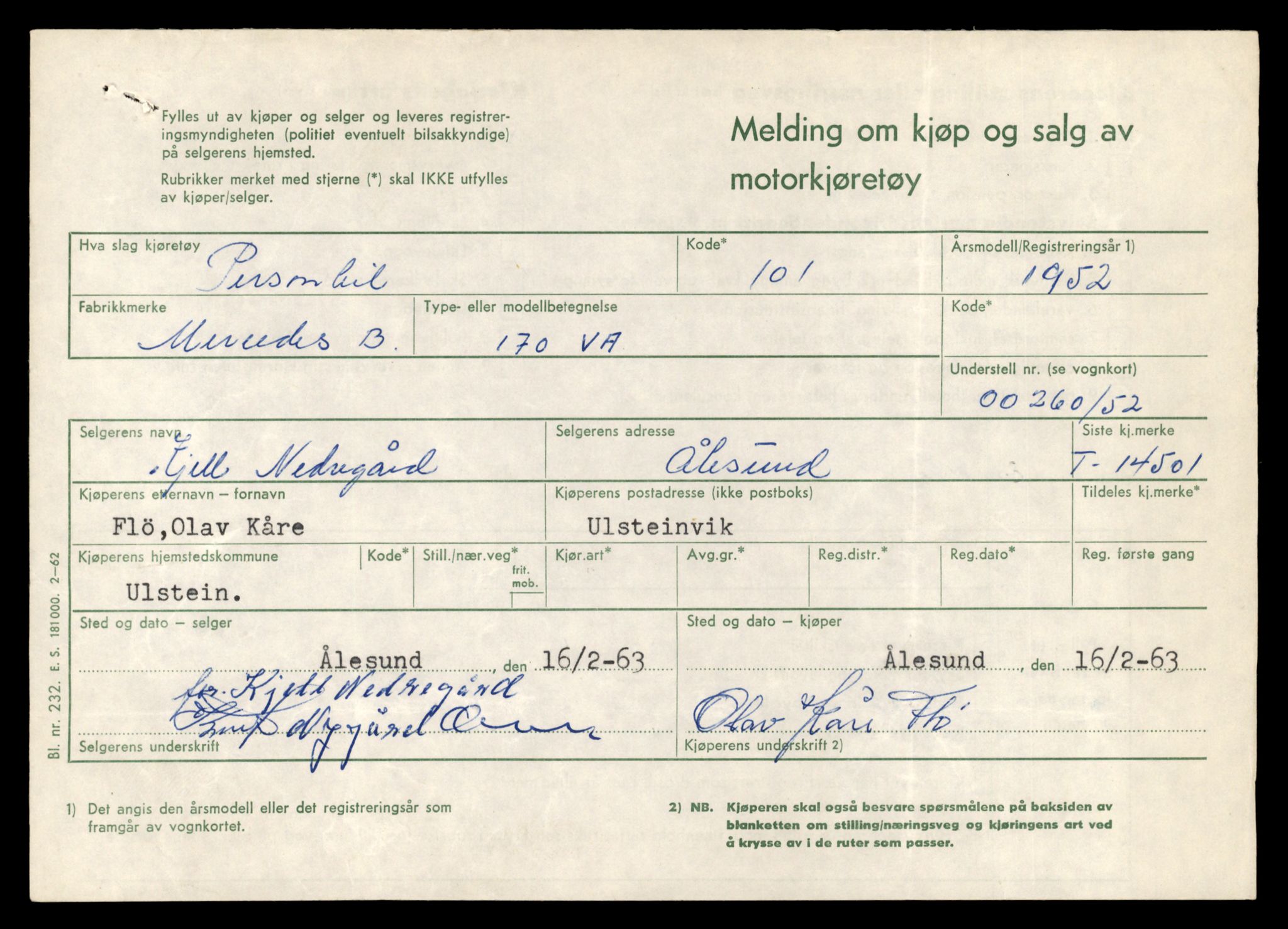 Møre og Romsdal vegkontor - Ålesund trafikkstasjon, AV/SAT-A-4099/F/Fe/L0046: Registreringskort for kjøretøy T 14445 - T 14579, 1927-1998