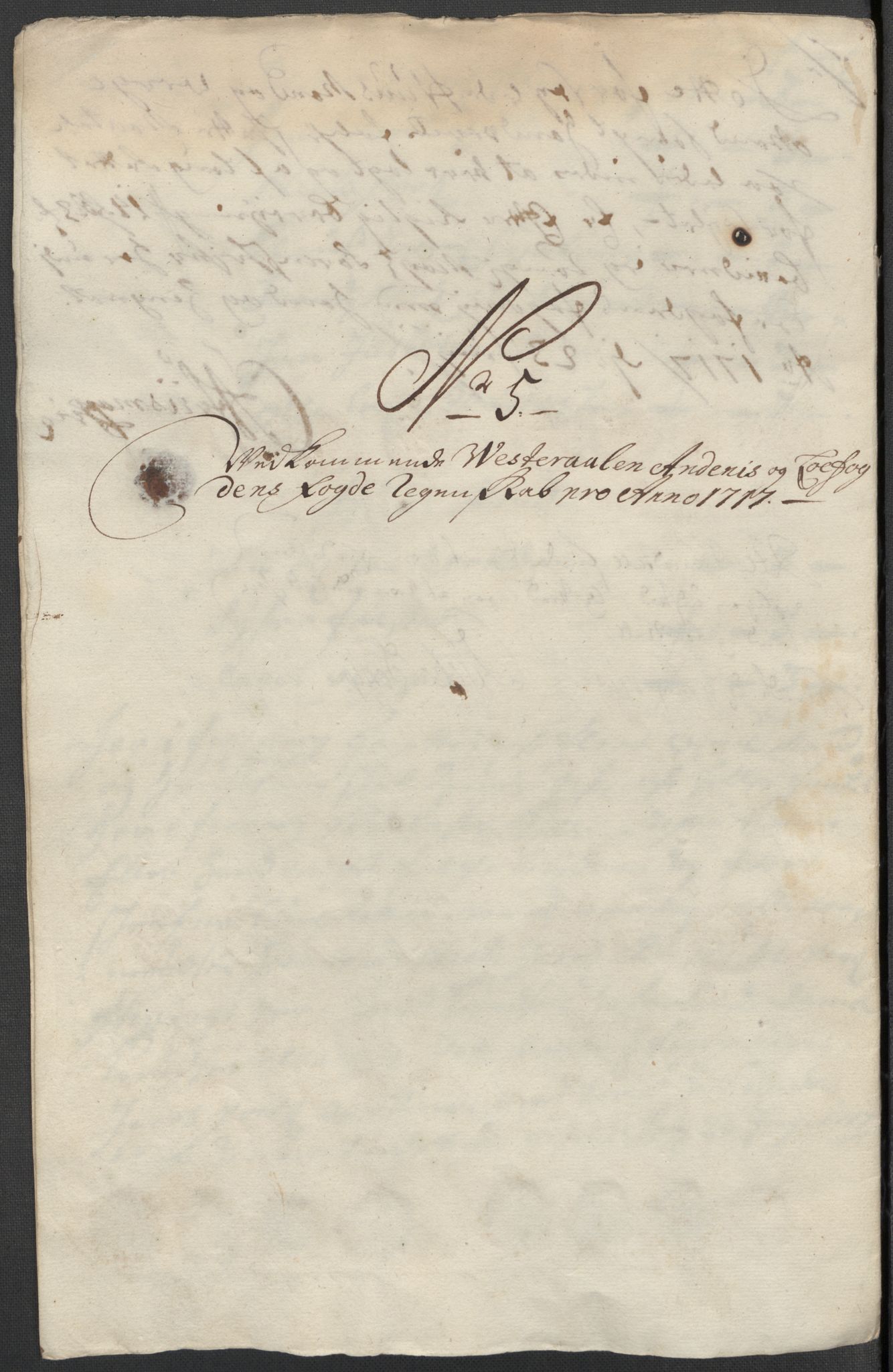 Rentekammeret inntil 1814, Reviderte regnskaper, Fogderegnskap, AV/RA-EA-4092/R67/L4683: Fogderegnskap Vesterålen, Andenes og Lofoten, 1717, p. 81