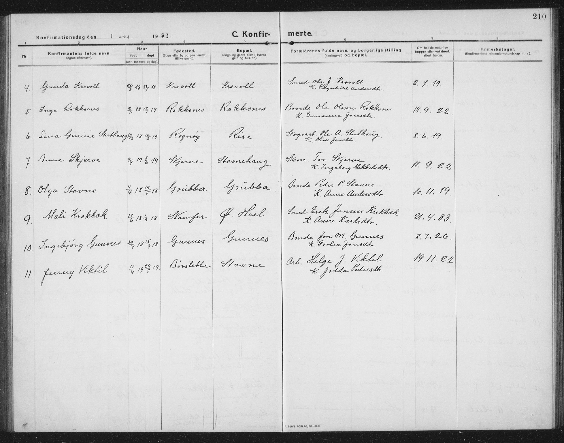 Ministerialprotokoller, klokkerbøker og fødselsregistre - Sør-Trøndelag, SAT/A-1456/674/L0877: Parish register (copy) no. 674C04, 1913-1940, p. 210