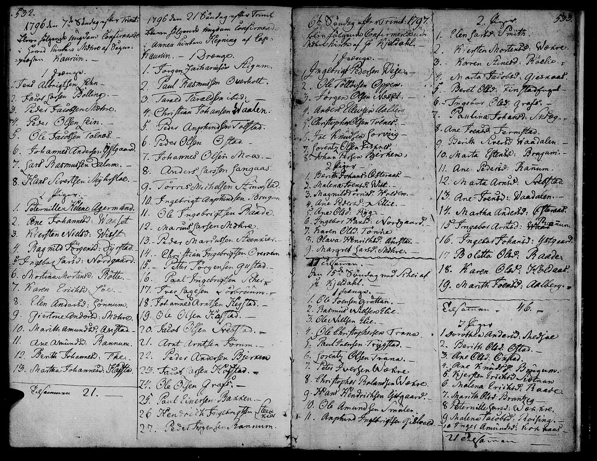 Ministerialprotokoller, klokkerbøker og fødselsregistre - Nord-Trøndelag, SAT/A-1458/735/L0332: Parish register (official) no. 735A03, 1795-1816, p. 532-533