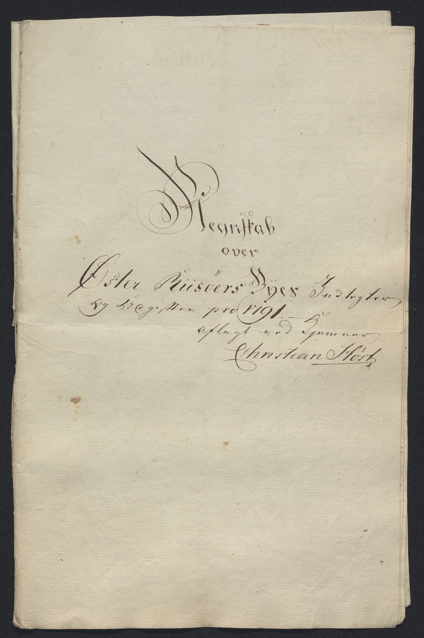 Danske Kanselli 1800-1814, RA/EA-3024/K/Kk/Kka/Kkac/L0234: Kjøpstadregnskap Øster Risør, 1791-1795, p. 9