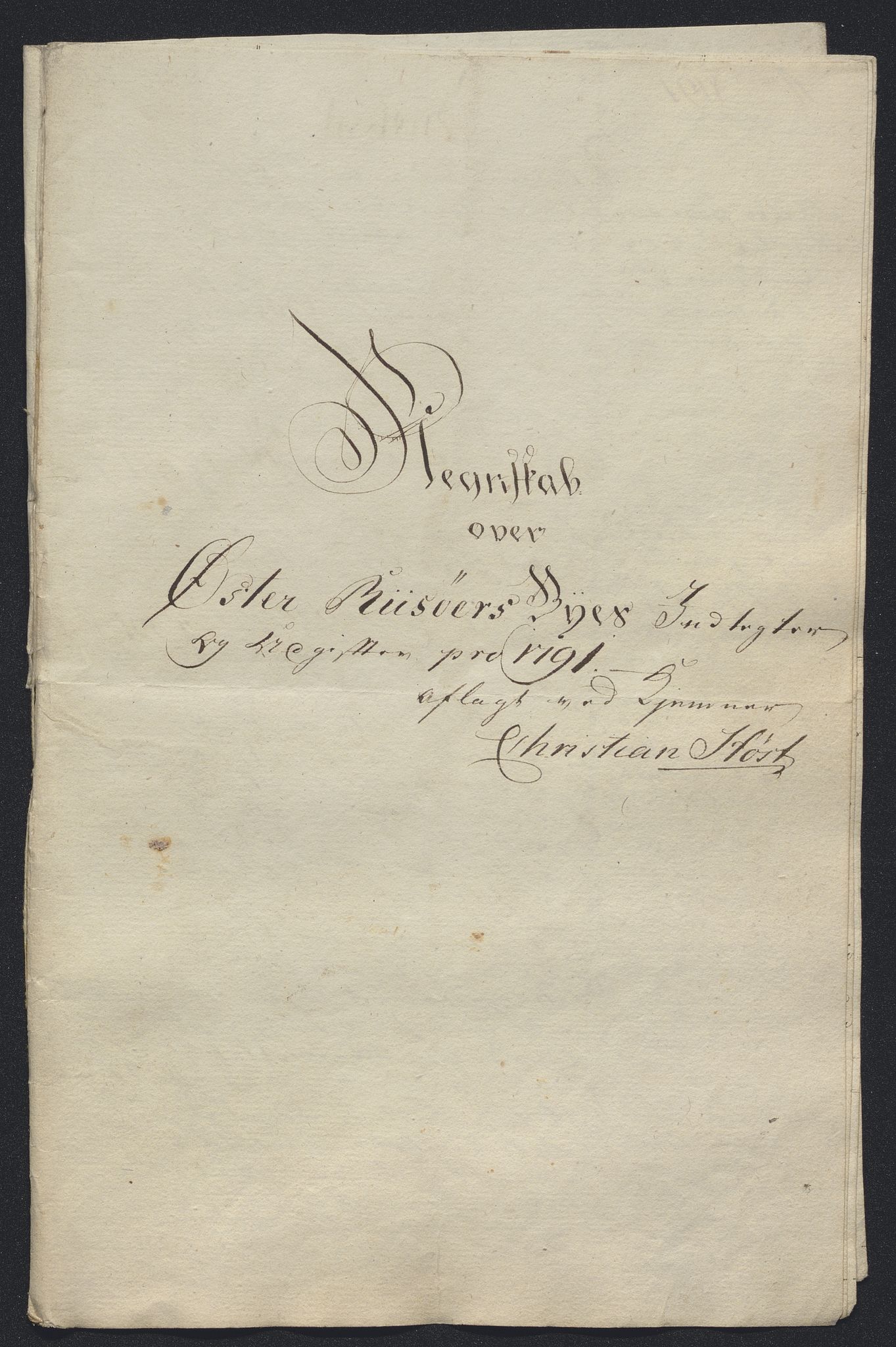 Danske Kanselli 1800-1814, AV/RA-EA-3024/K/Kk/Kka/Kkac/L0234: Kjøpstadregnskap Øster Risør, 1791-1795, p. 9