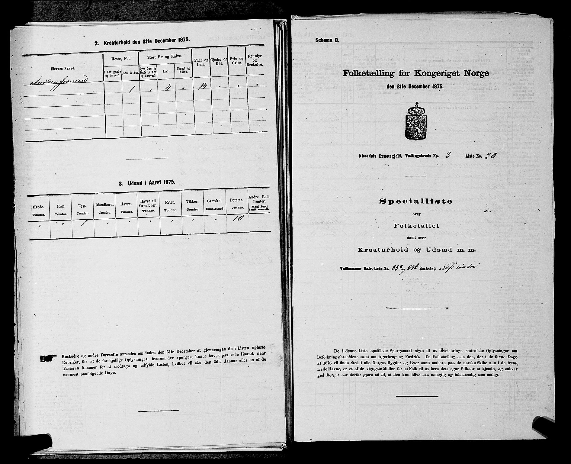 SAKO, 1875 census for 0830P Nissedal, 1875, p. 273