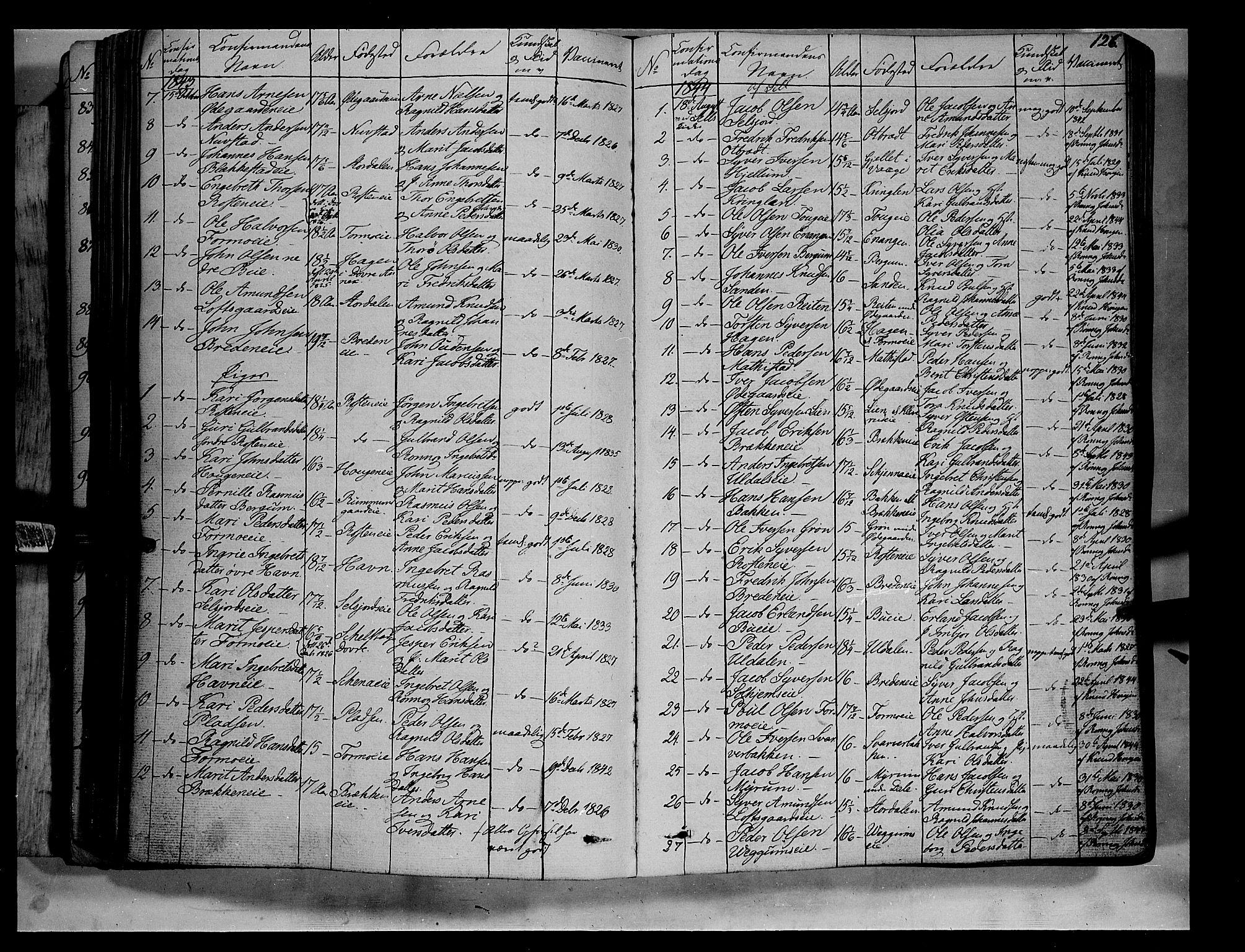 Vågå prestekontor, SAH/PREST-076/H/Ha/Haa/L0005: Parish register (official) no. 5 /1, 1842-1856, p. 126