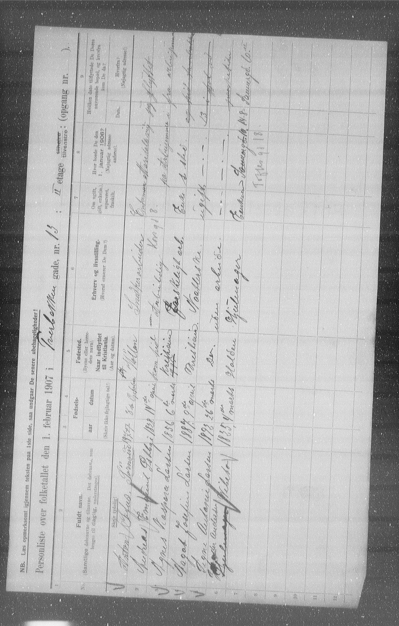 OBA, Municipal Census 1907 for Kristiania, 1907, p. 59770