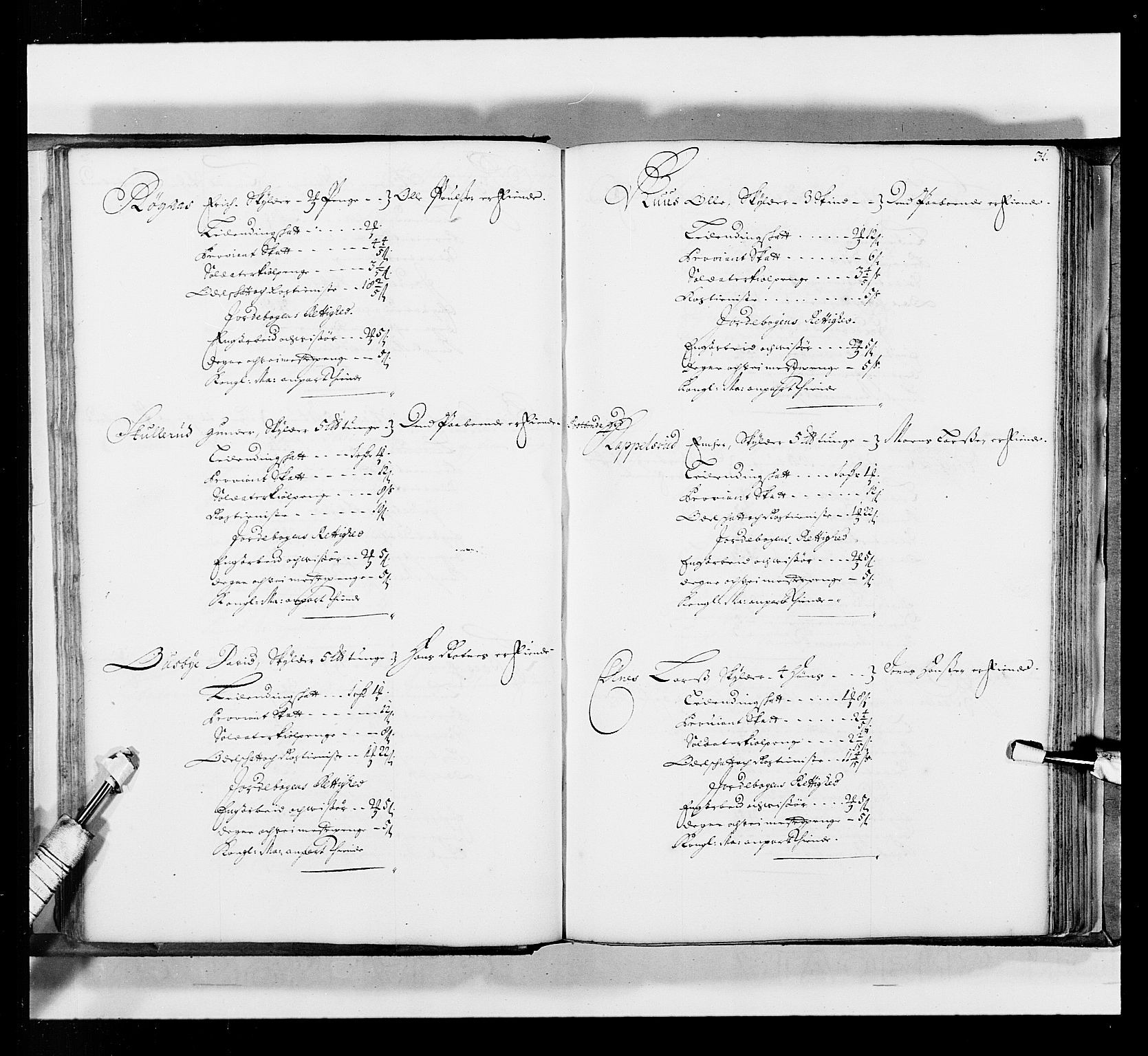 Stattholderembetet 1572-1771, AV/RA-EA-2870/Ek/L0035/0001: Jordebøker 1662-1720: / Matrikkel for Nedre Romerike, 1695, p. 30b-31a