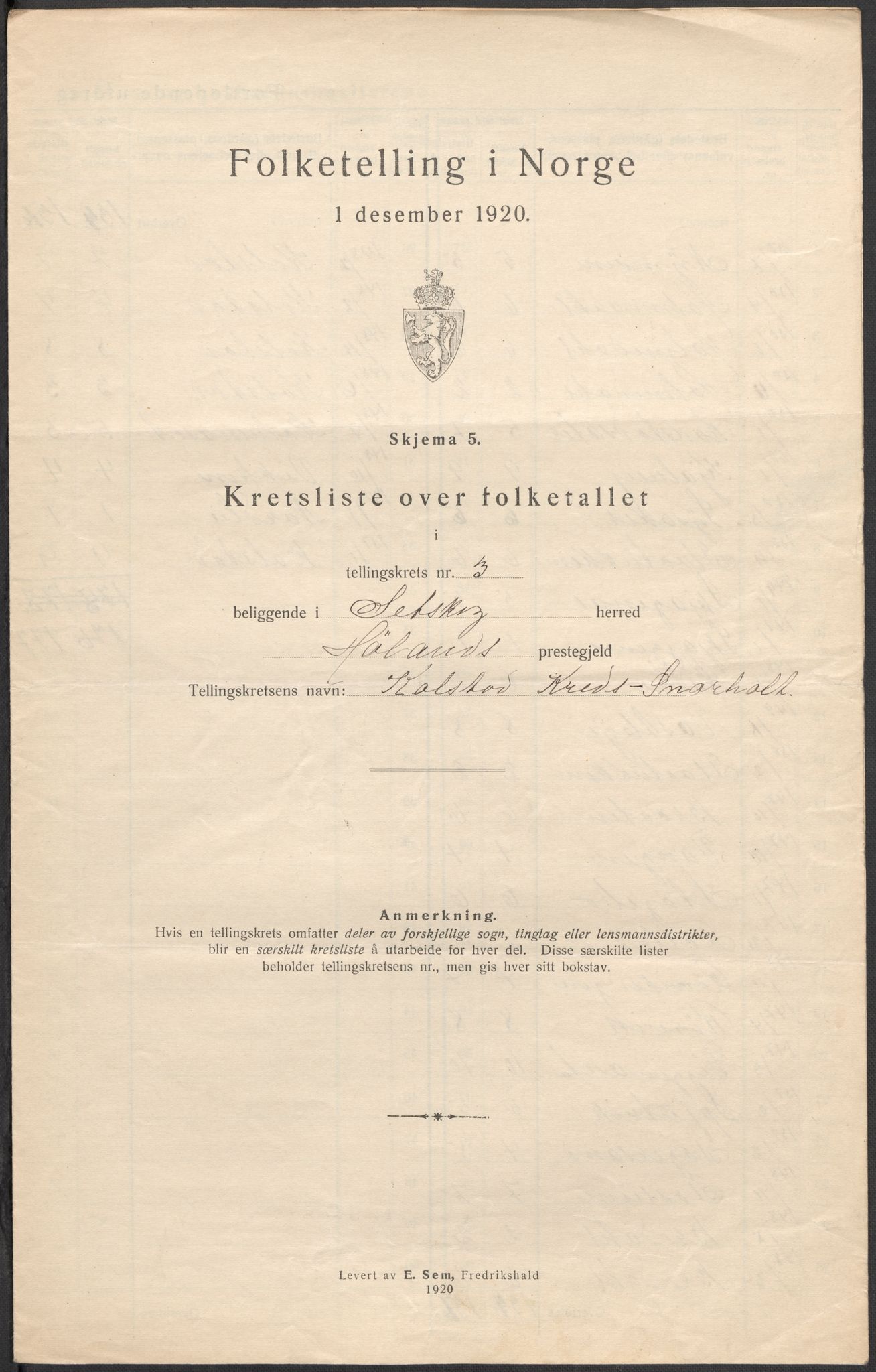 SAO, 1920 census for Setskog, 1920, p. 11