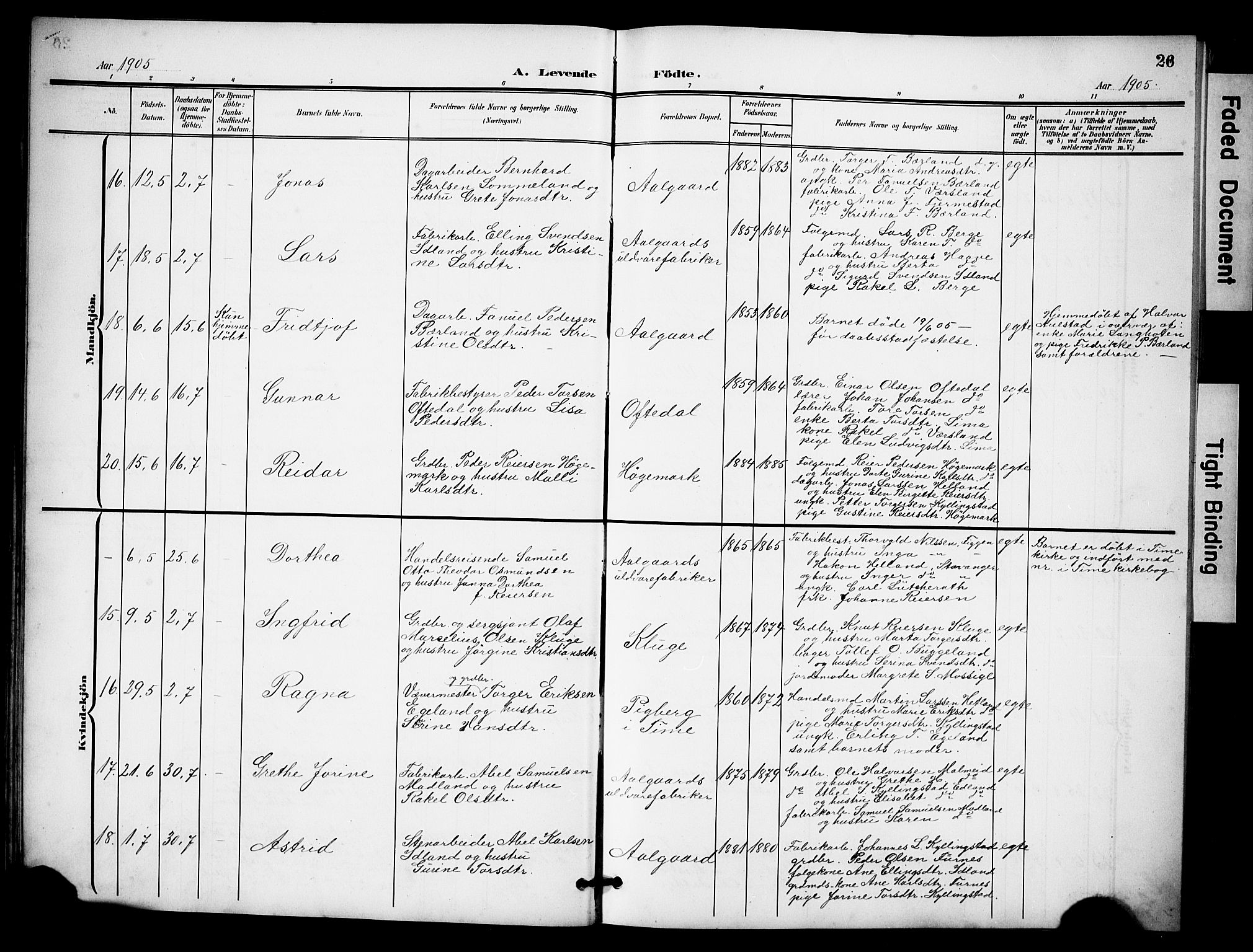 Lye sokneprestkontor, AV/SAST-A-101794/001/30BB/L0009: Parish register (copy) no. B 9, 1902-1923, p. 26