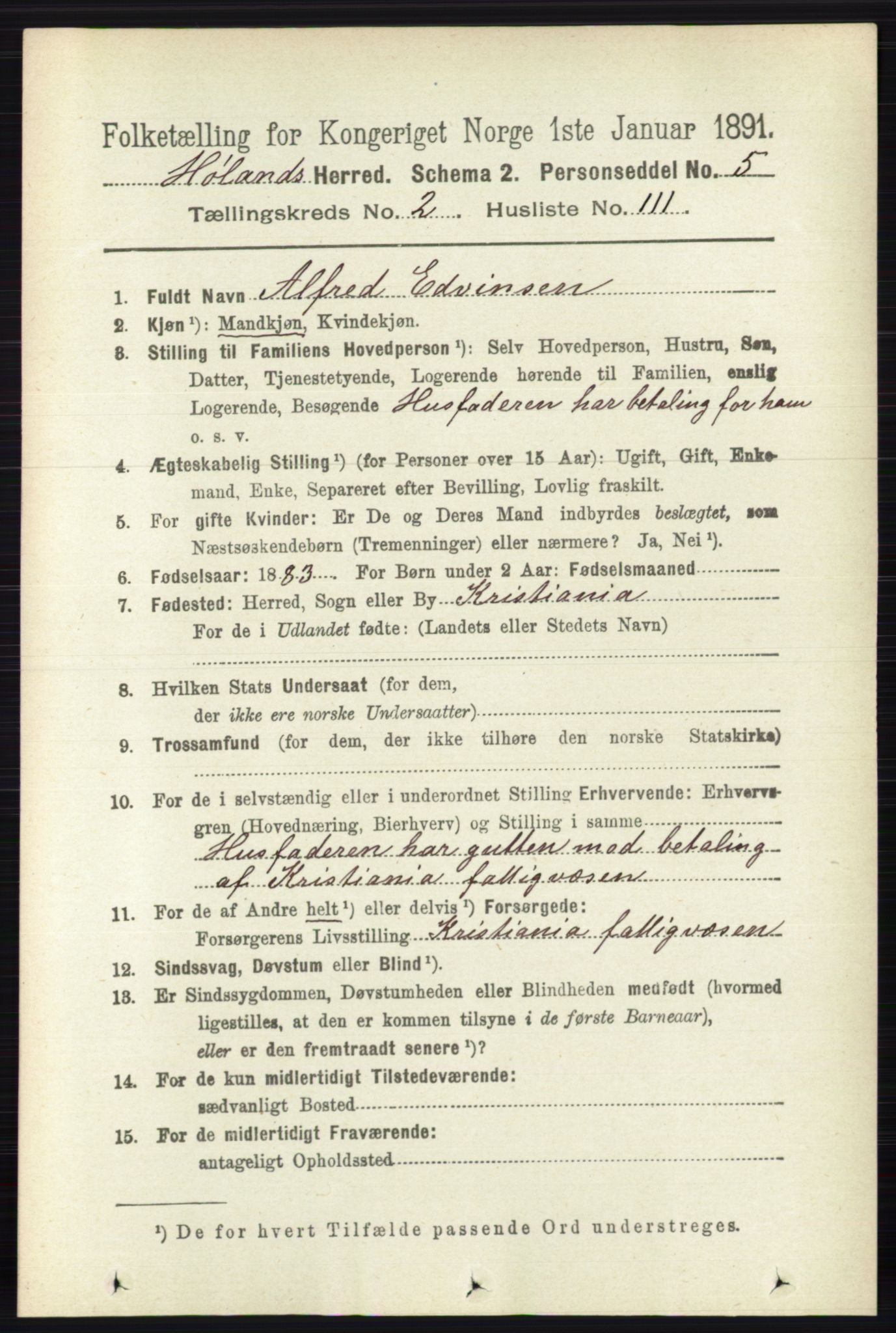 RA, 1891 census for 0221 Høland, 1891, p. 1526