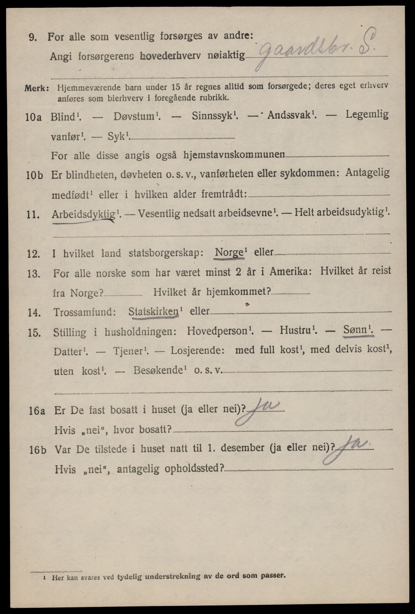 SAST, 1920 census for Hetland, 1920, p. 3648