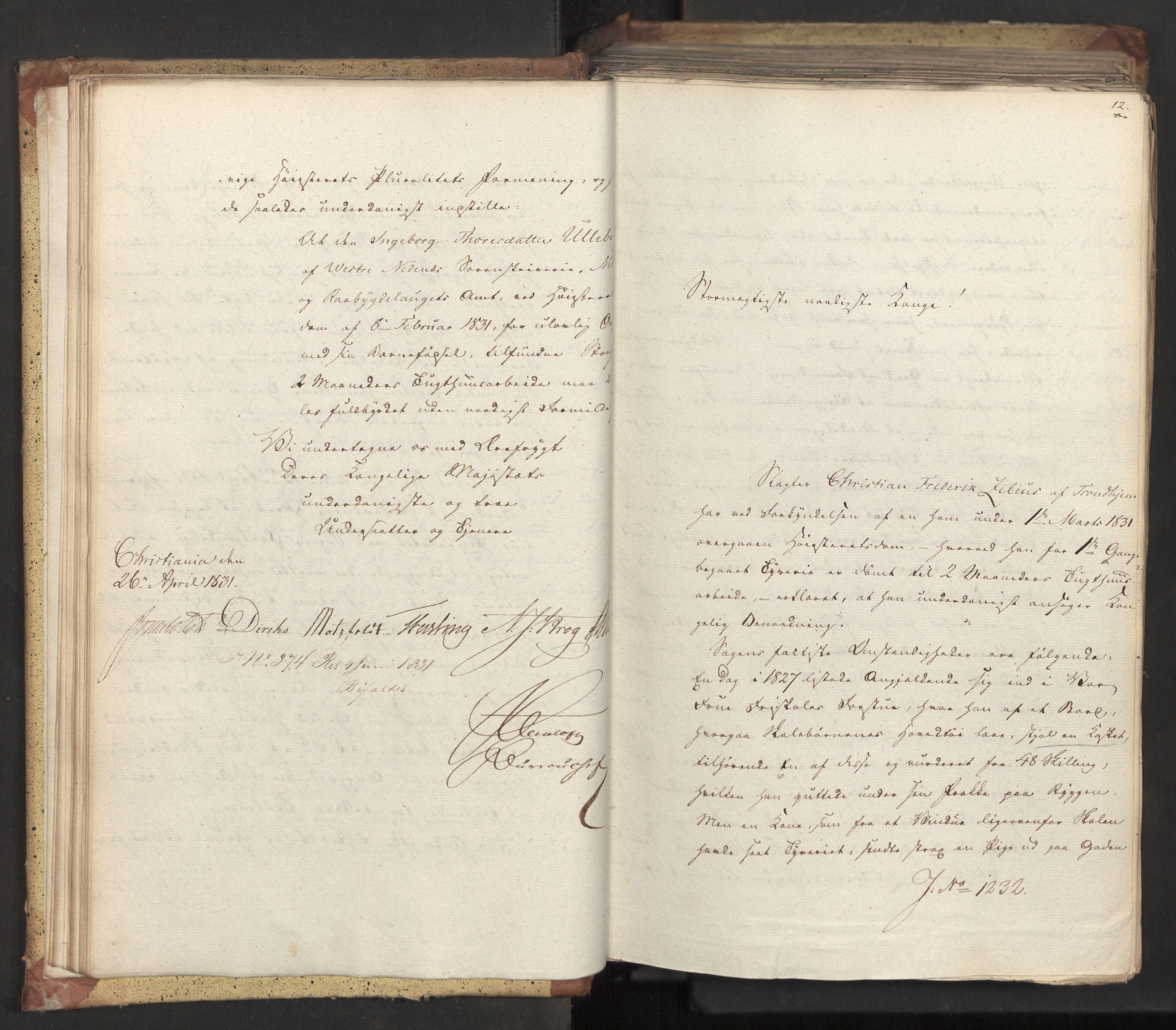 Statsrådsavdelingen i Stockholm, AV/RA-S-1003/D/Da/L0071: Regjeringsinnstillinger nr. 1222-1364, 1831, p. 27