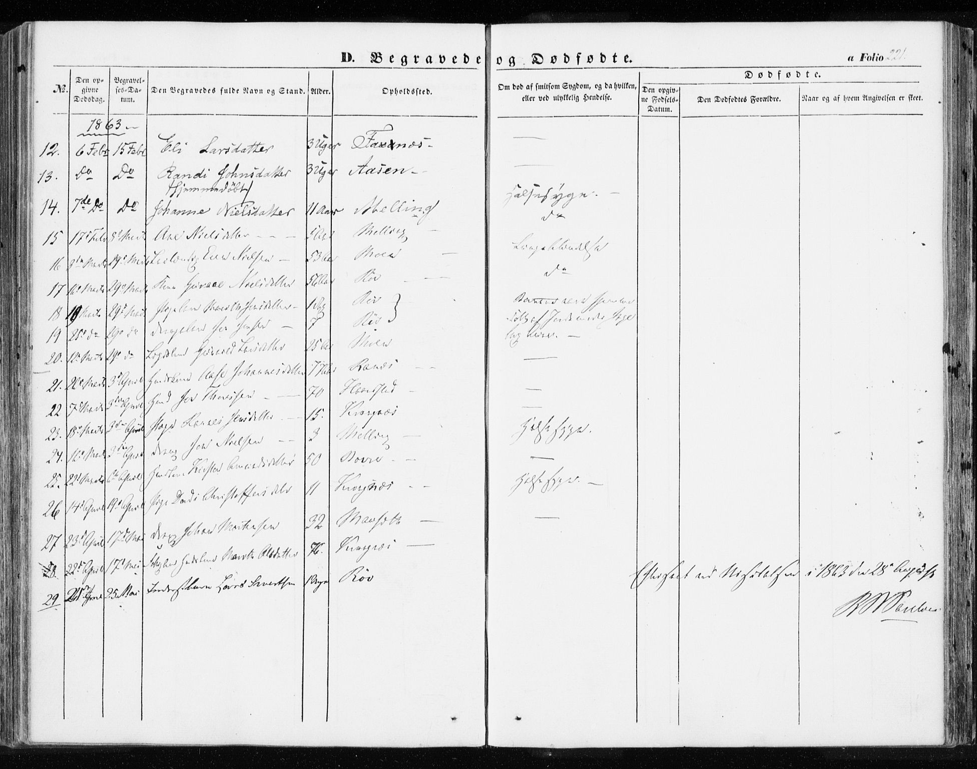 Ministerialprotokoller, klokkerbøker og fødselsregistre - Møre og Romsdal, SAT/A-1454/595/L1044: Parish register (official) no. 595A06, 1852-1863, p. 221