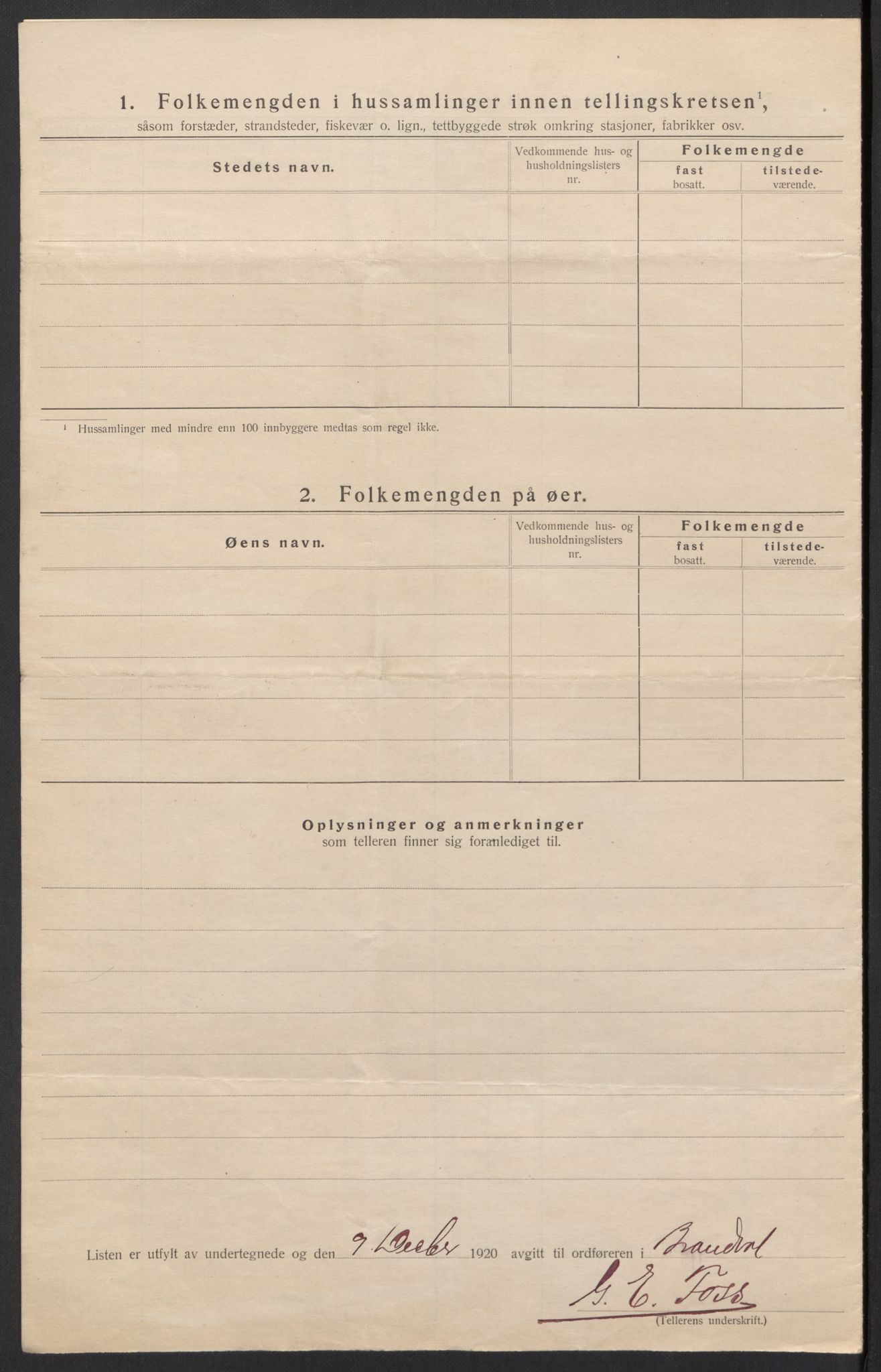 SAH, 1920 census for Brandval, 1920, p. 10