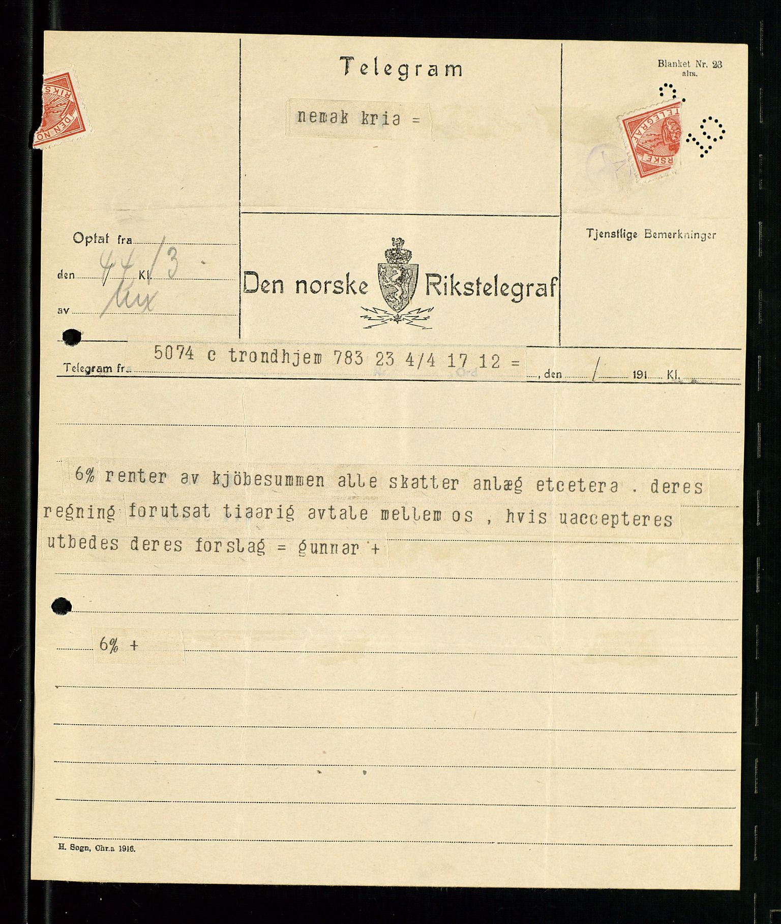 Pa 1521 - A/S Norske Shell, AV/SAST-A-101915/E/Ea/Eaa/L0001: Sjefskorrespondanse, 1917, p. 692