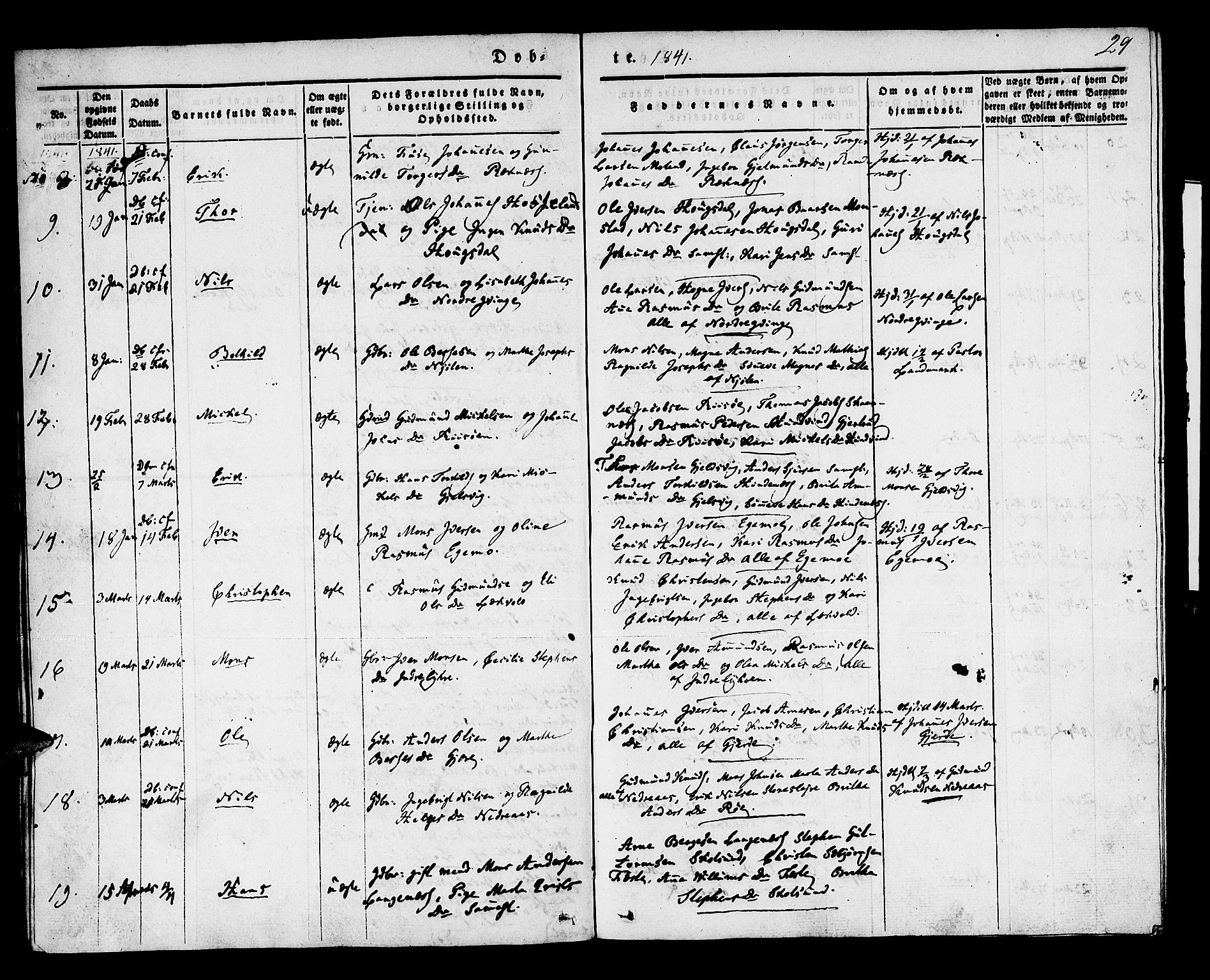 Lindås Sokneprestembete, AV/SAB-A-76701/H/Haa/Haaa/L0009: Parish register (official) no. A 9, 1835-1841, p. 29