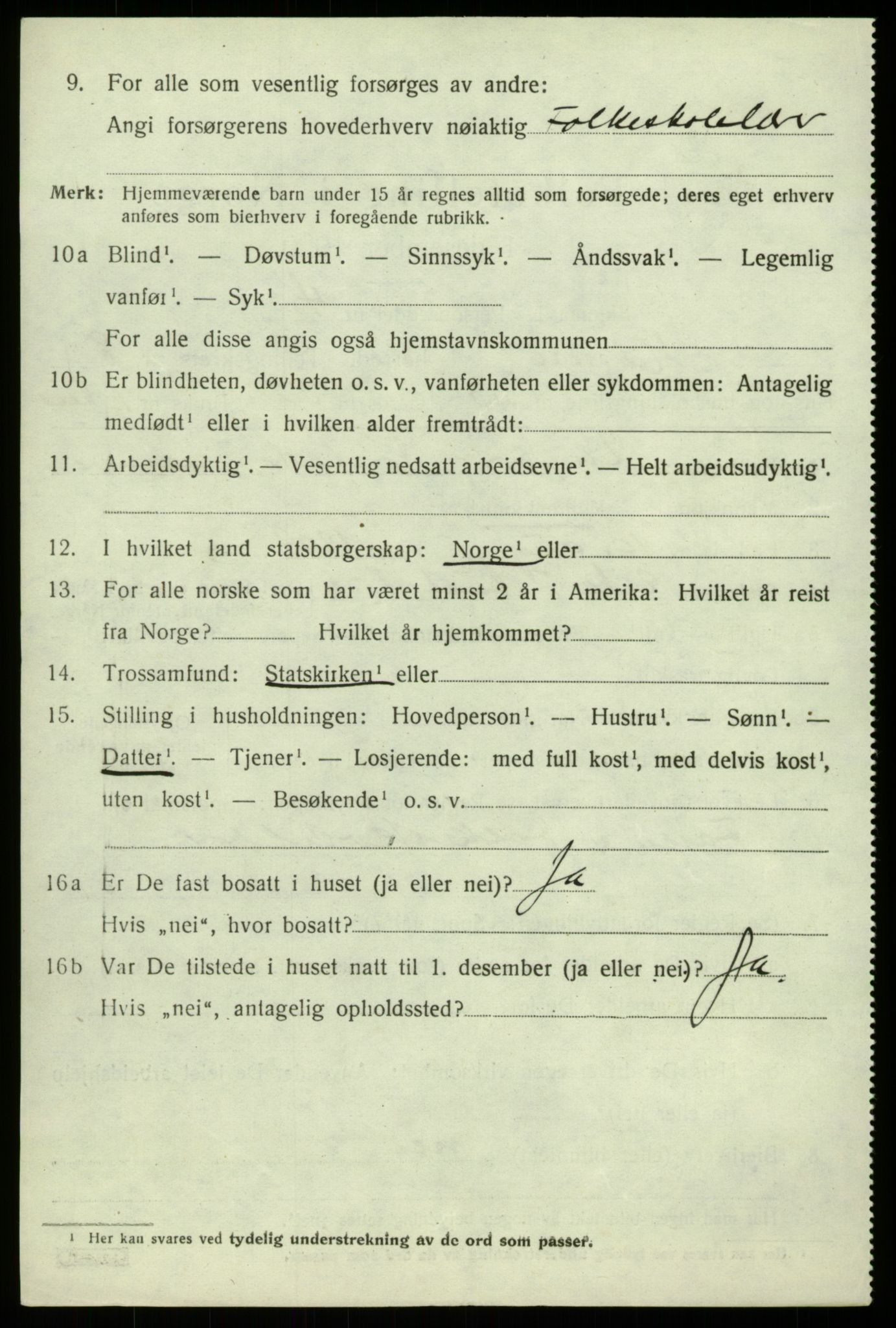 SAB, 1920 census for Hamre, 1920, p. 4828