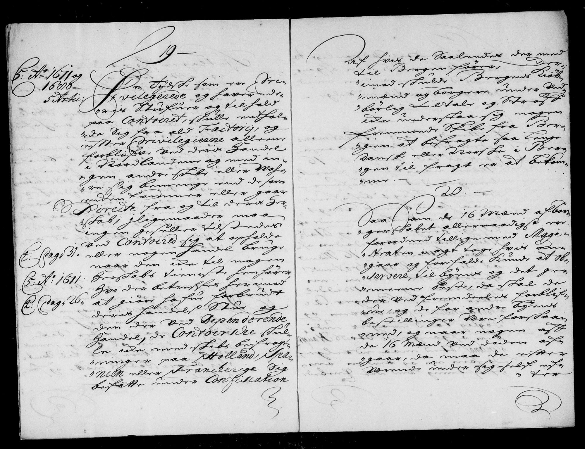 Danske Kanselli, Skapsaker, AV/RA-EA-4061/F/L0055: Skap 14, pakke 18A-18B, litra Ø, 1607-1704, p. 208