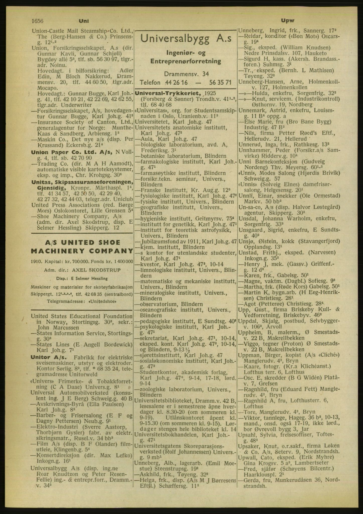 Kristiania/Oslo adressebok, PUBL/-, 1956-1957, p. 1656