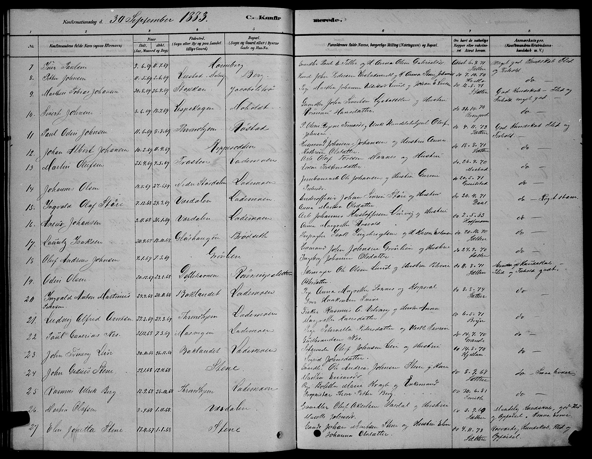 Ministerialprotokoller, klokkerbøker og fødselsregistre - Sør-Trøndelag, AV/SAT-A-1456/606/L0312: Parish register (copy) no. 606C08, 1878-1894