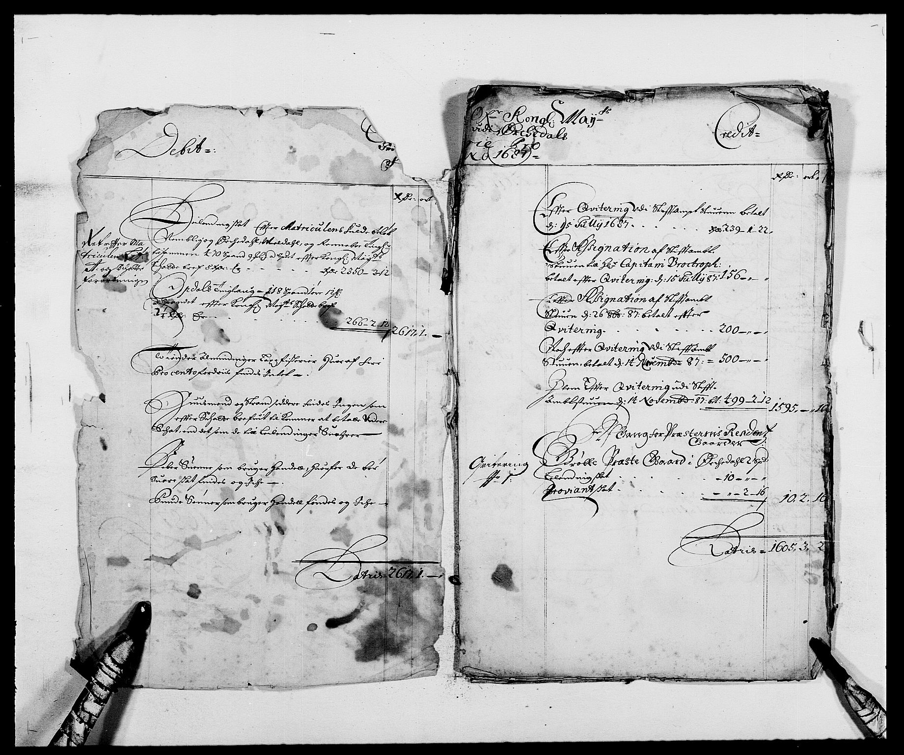 Rentekammeret inntil 1814, Reviderte regnskaper, Fogderegnskap, AV/RA-EA-4092/R58/L3935: Fogderegnskap Orkdal, 1687-1688, p. 3