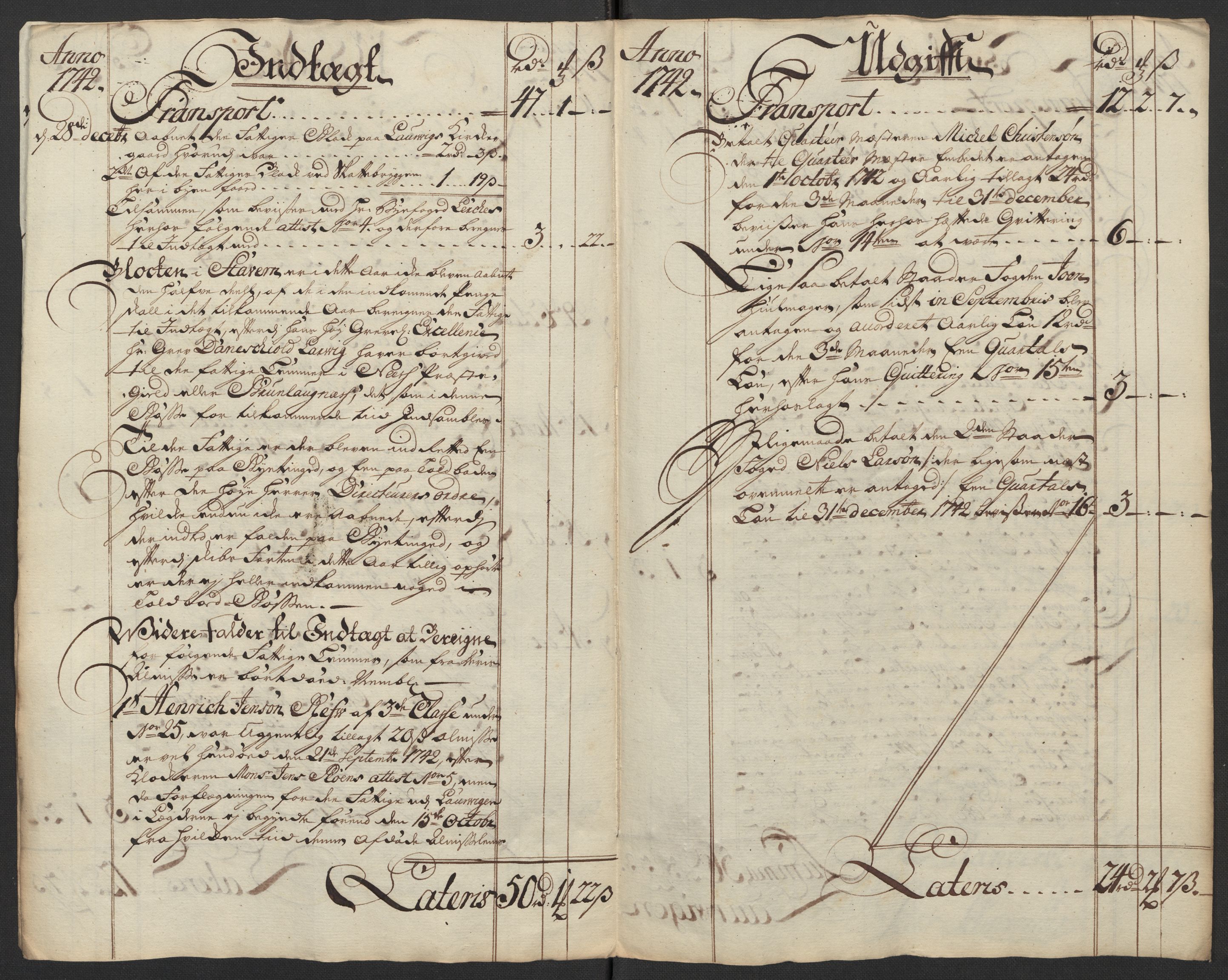 Kristiania tukthus, AV/SAO-A-10644/A/Ad/Adb/L0011: Innkomne skriv, rapporter og regnskap, 1742-1783, p. 4