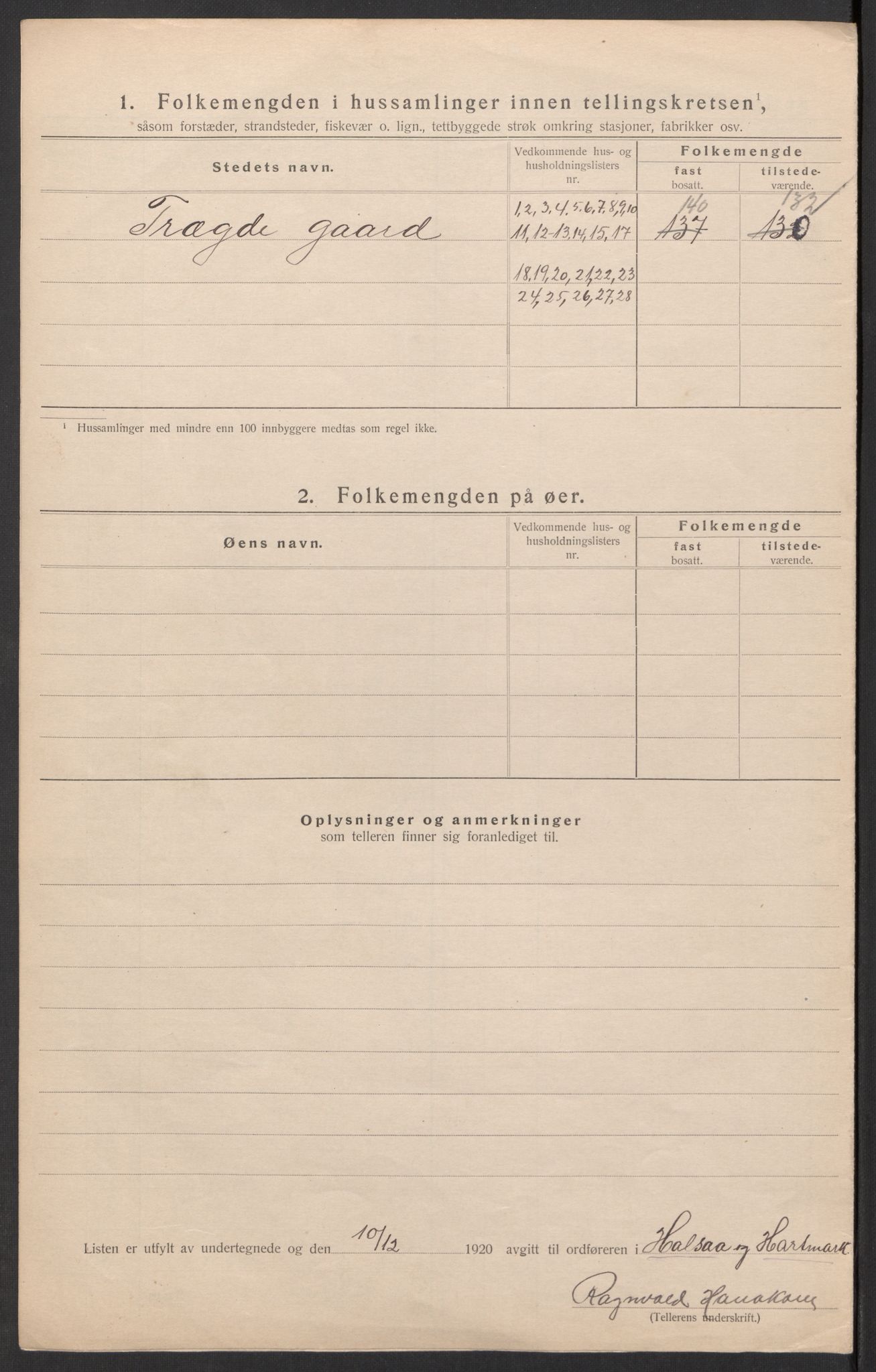 SAK, 1920 census for Halse og Harkmark, 1920, p. 27