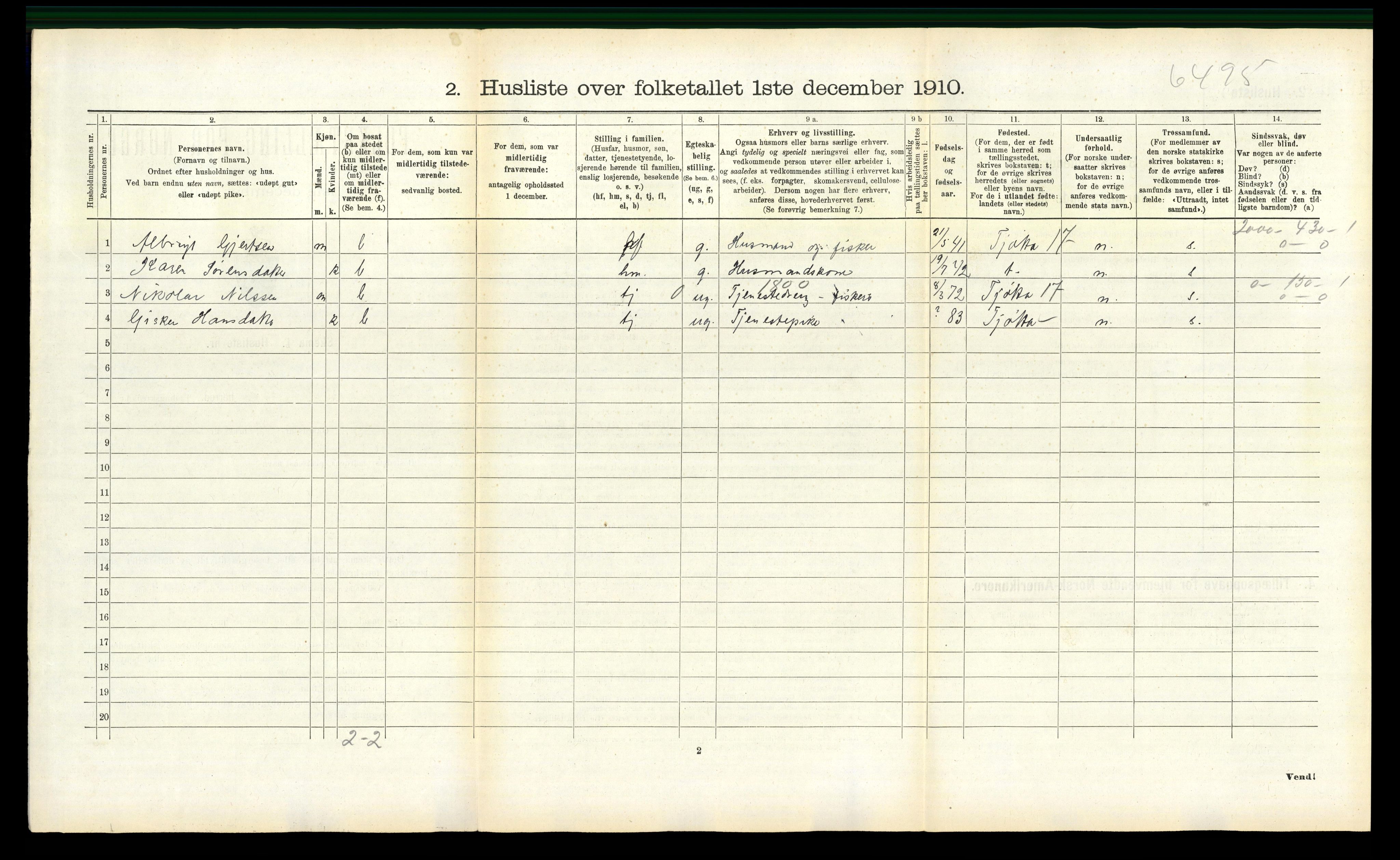 RA, 1910 census for Alstahaug, 1910, p. 263