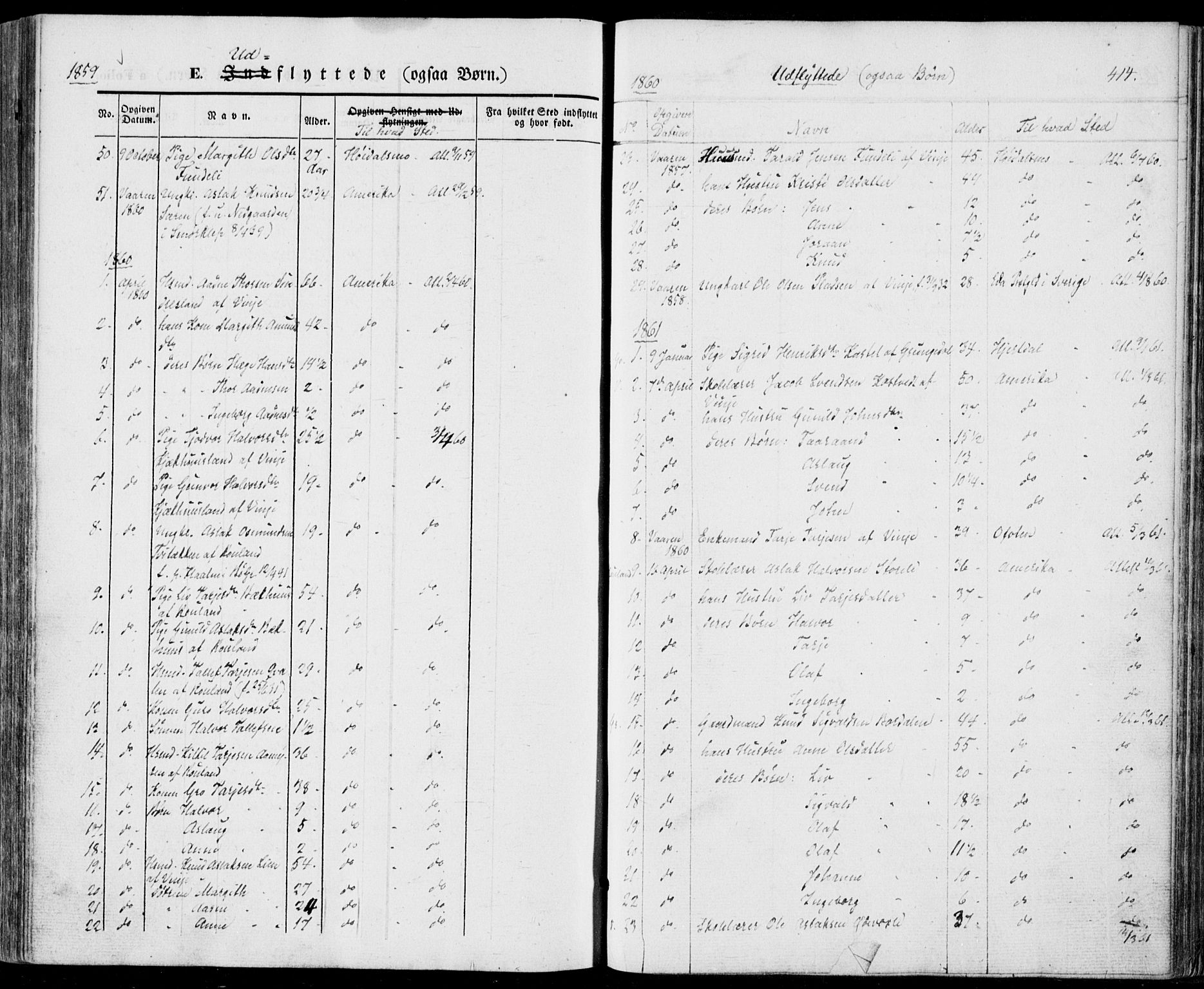 Vinje kirkebøker, SAKO/A-312/F/Fa/L0004: Parish register (official) no. I 4, 1843-1869, p. 414