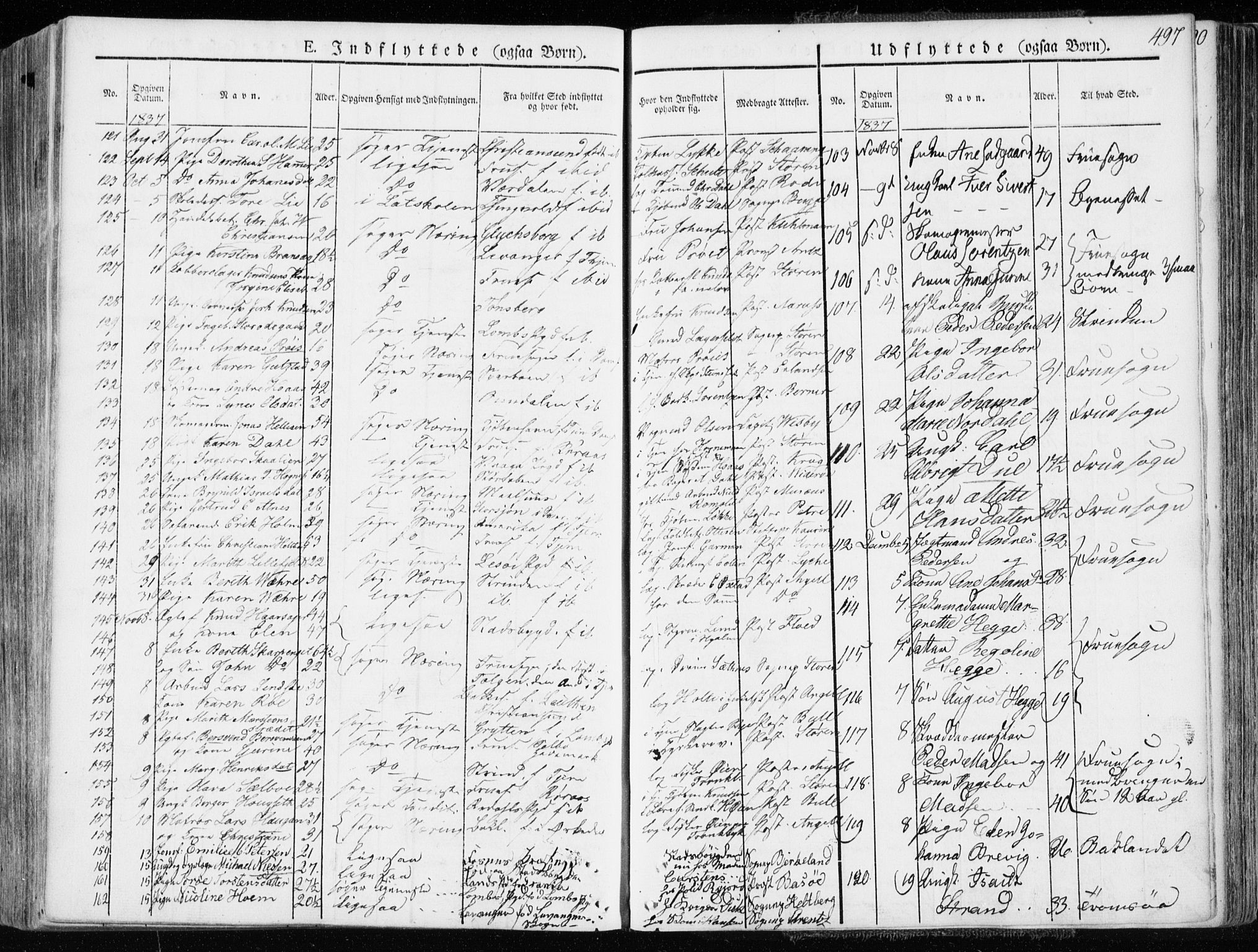 Ministerialprotokoller, klokkerbøker og fødselsregistre - Sør-Trøndelag, SAT/A-1456/601/L0047: Parish register (official) no. 601A15, 1831-1839, p. 497