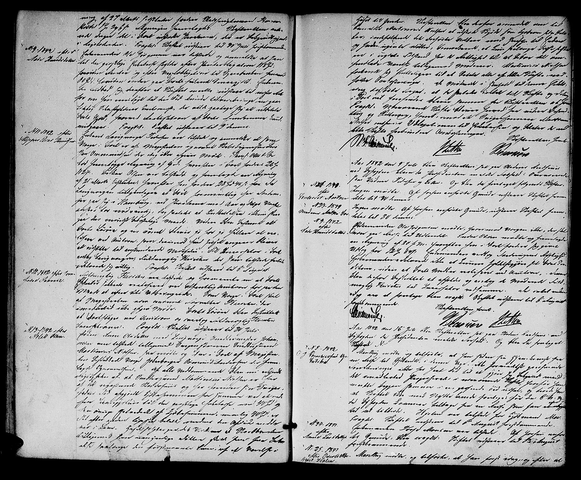 Kristiansand byrett, AV/SAK-1223-0001/H/Hc/L0023: Skifteprotokoll nr. 19, 1842-1845, p. 13b-14a