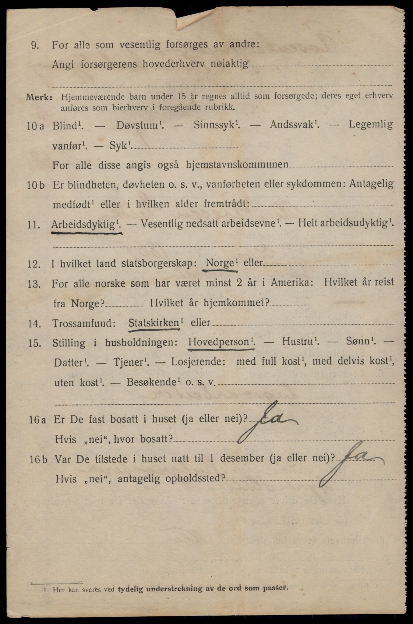 SAT, 1920 census for Trondheim, 1920, p. 135897