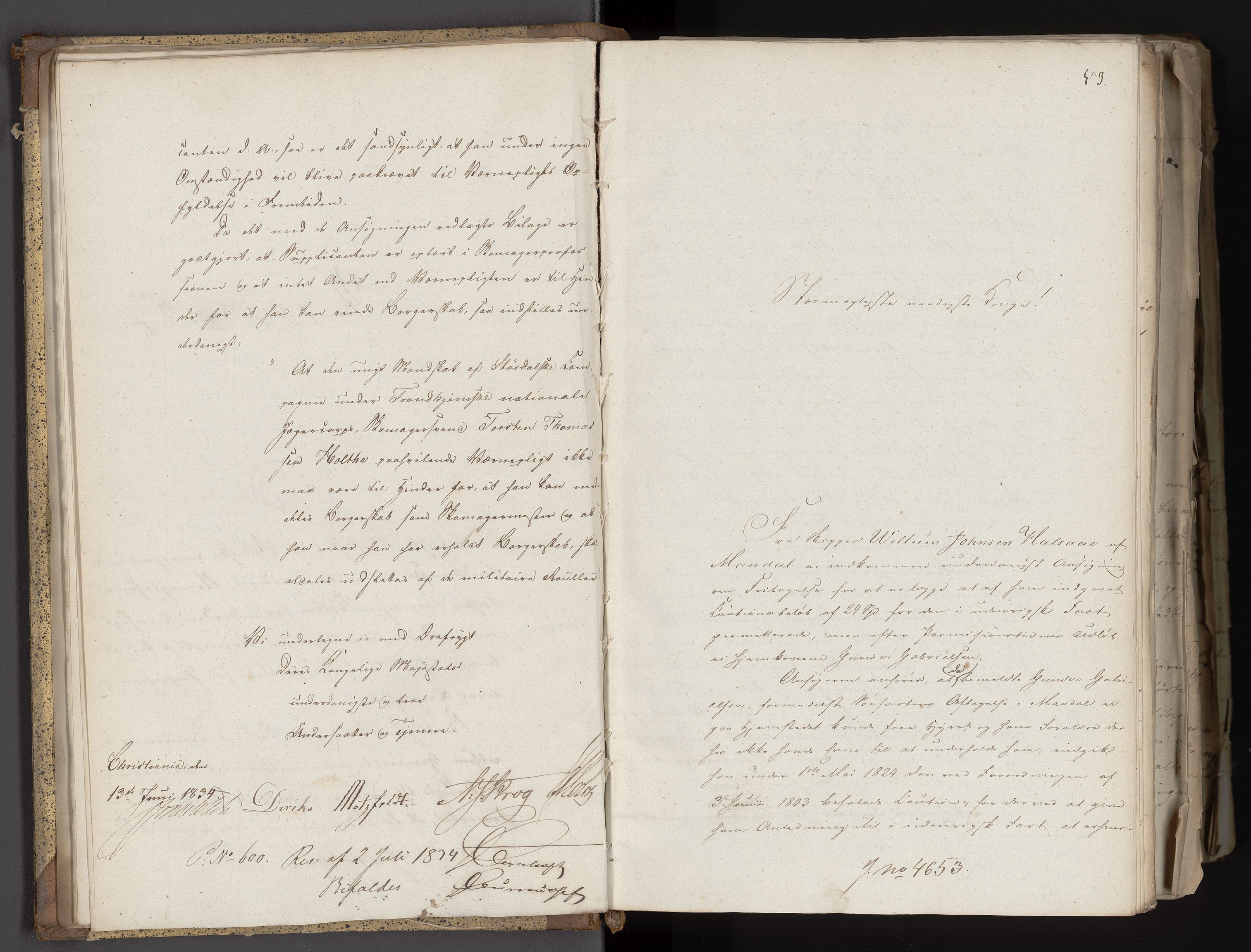 Statsrådsavdelingen i Stockholm, AV/RA-S-1003/D/Da/L0093: Regjeringsinnstillinger nr. 4650-4849, 1834